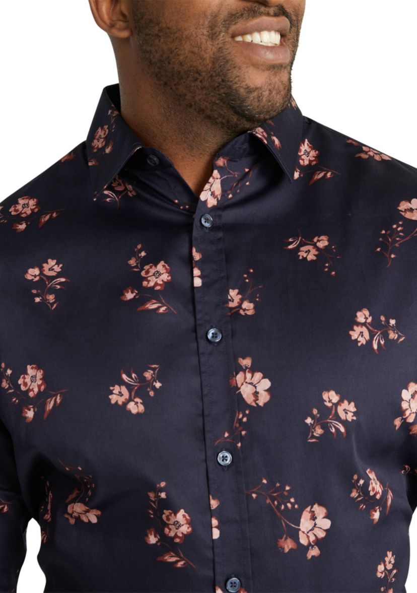 Big & Tall Clayton Floral Print Shirt