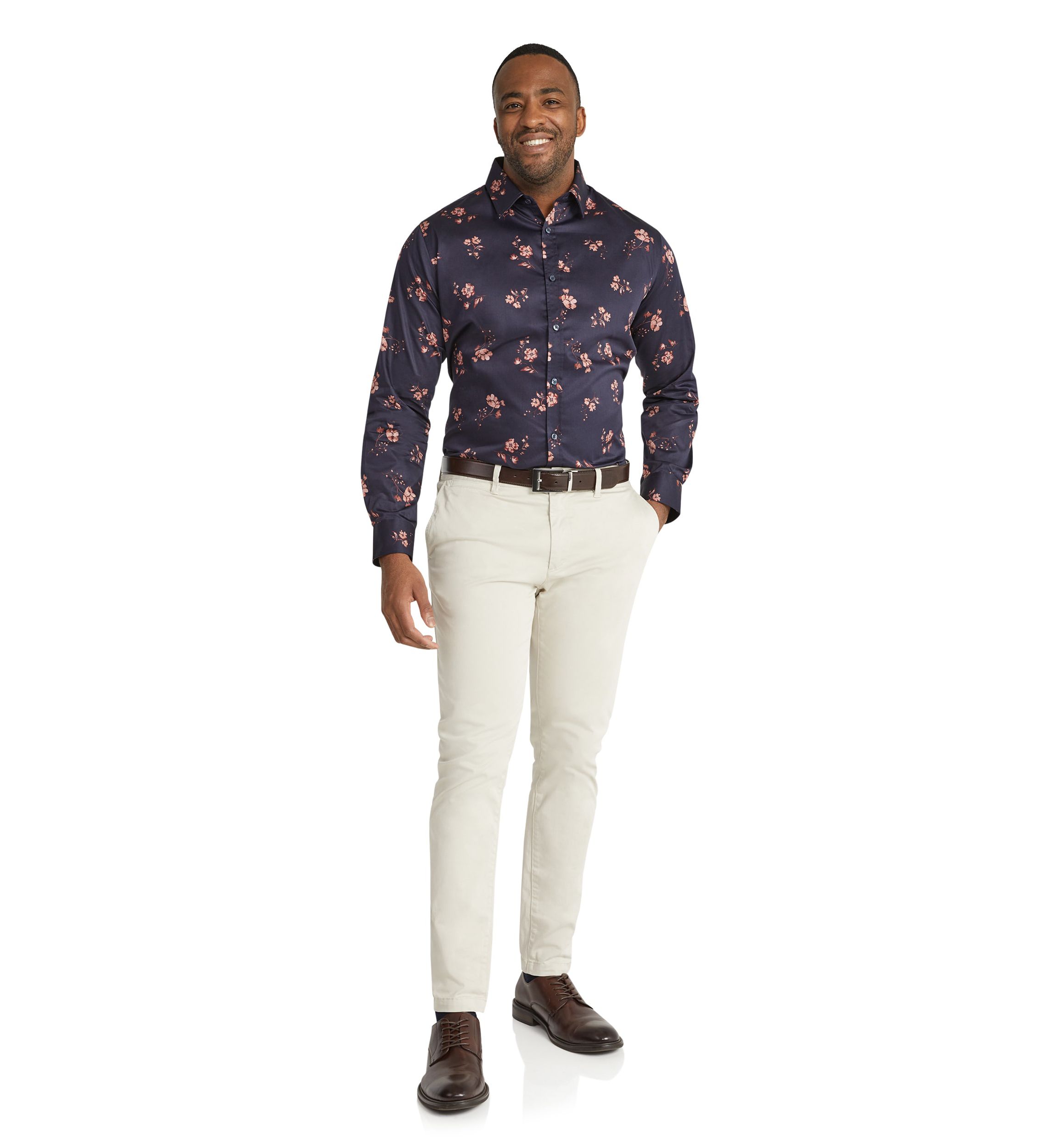 Big & Tall Clayton Floral Print Shirt