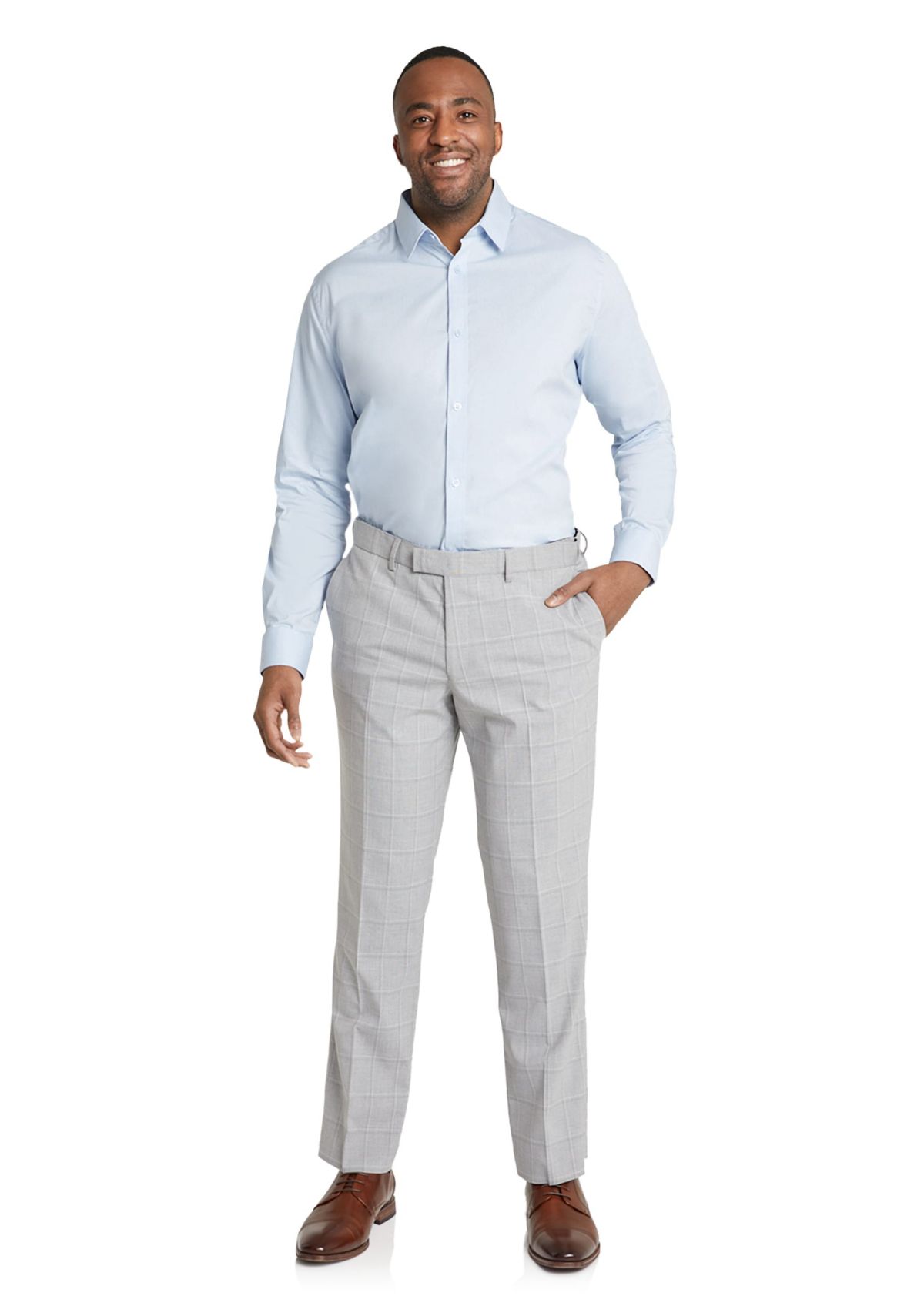 Big & Tall Johnny Bigg Mens Cavill Check Dress Pant