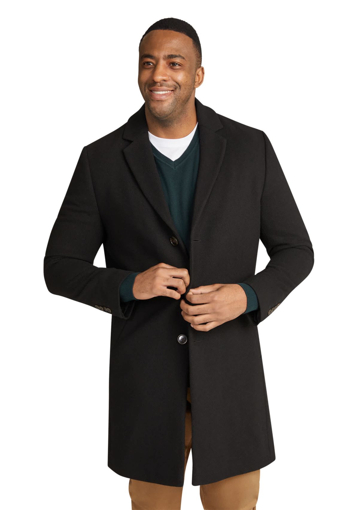 Johnny Bigg Big & Tall Xavier Wool Blend Overcoat | Belk