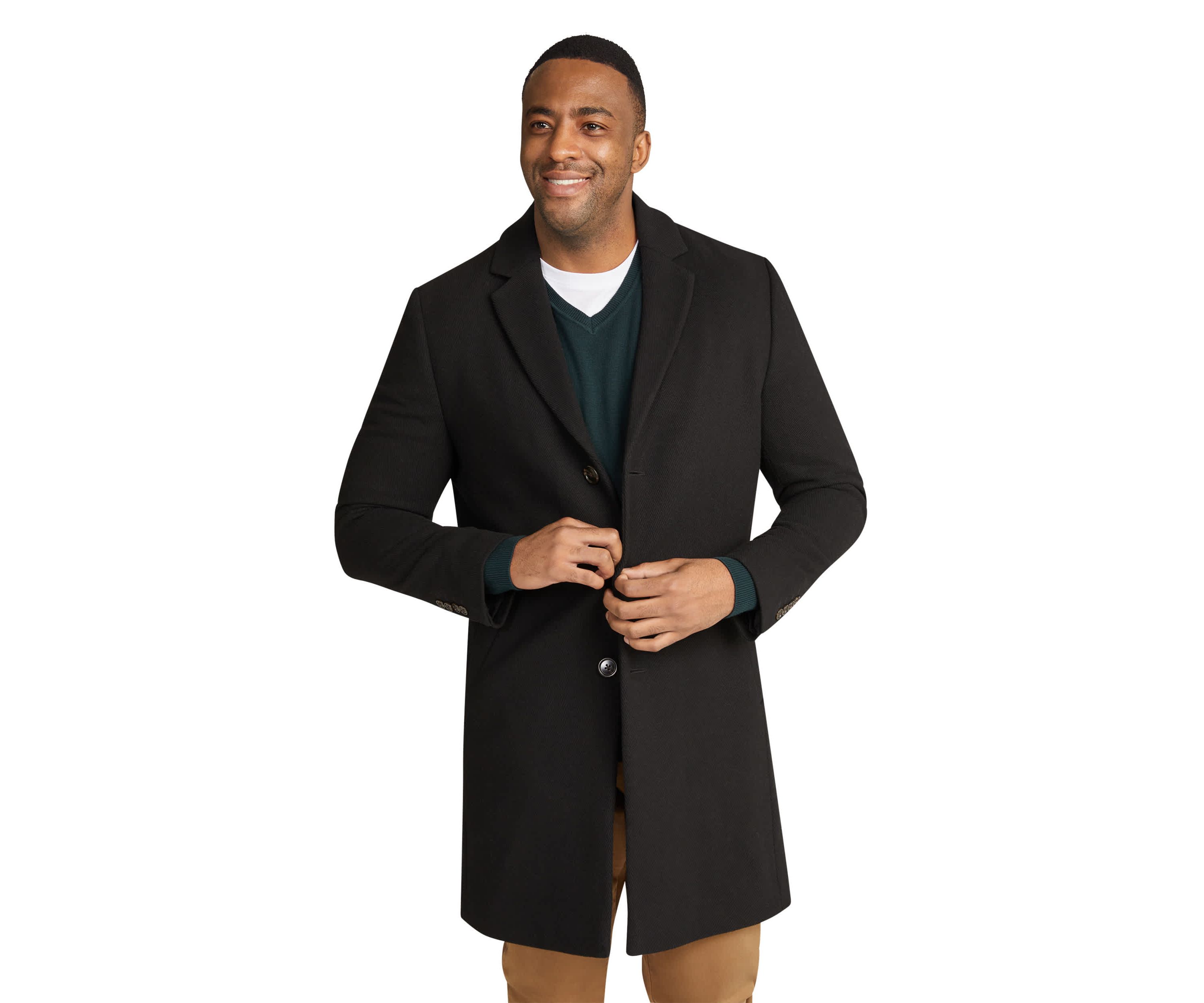 Big & Tall Xavier Wool Blend Overcoat