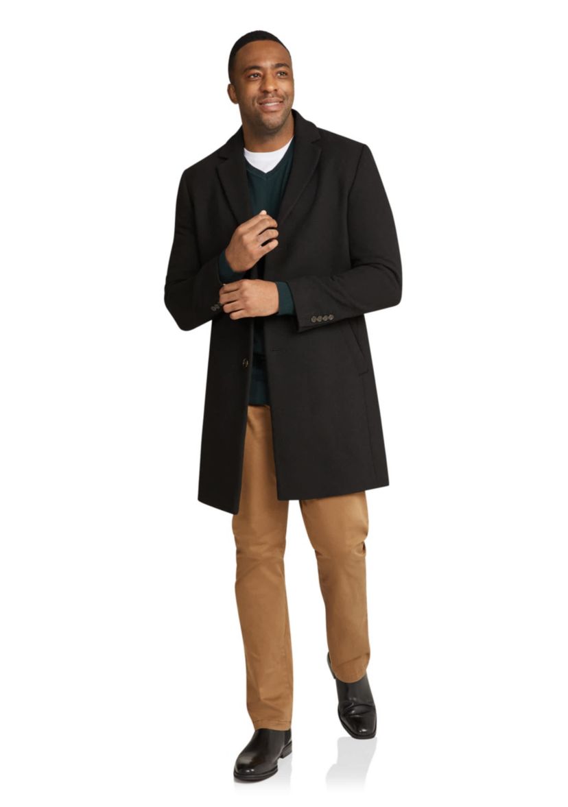 Big & Tall Xavier Wool Blend Overcoat