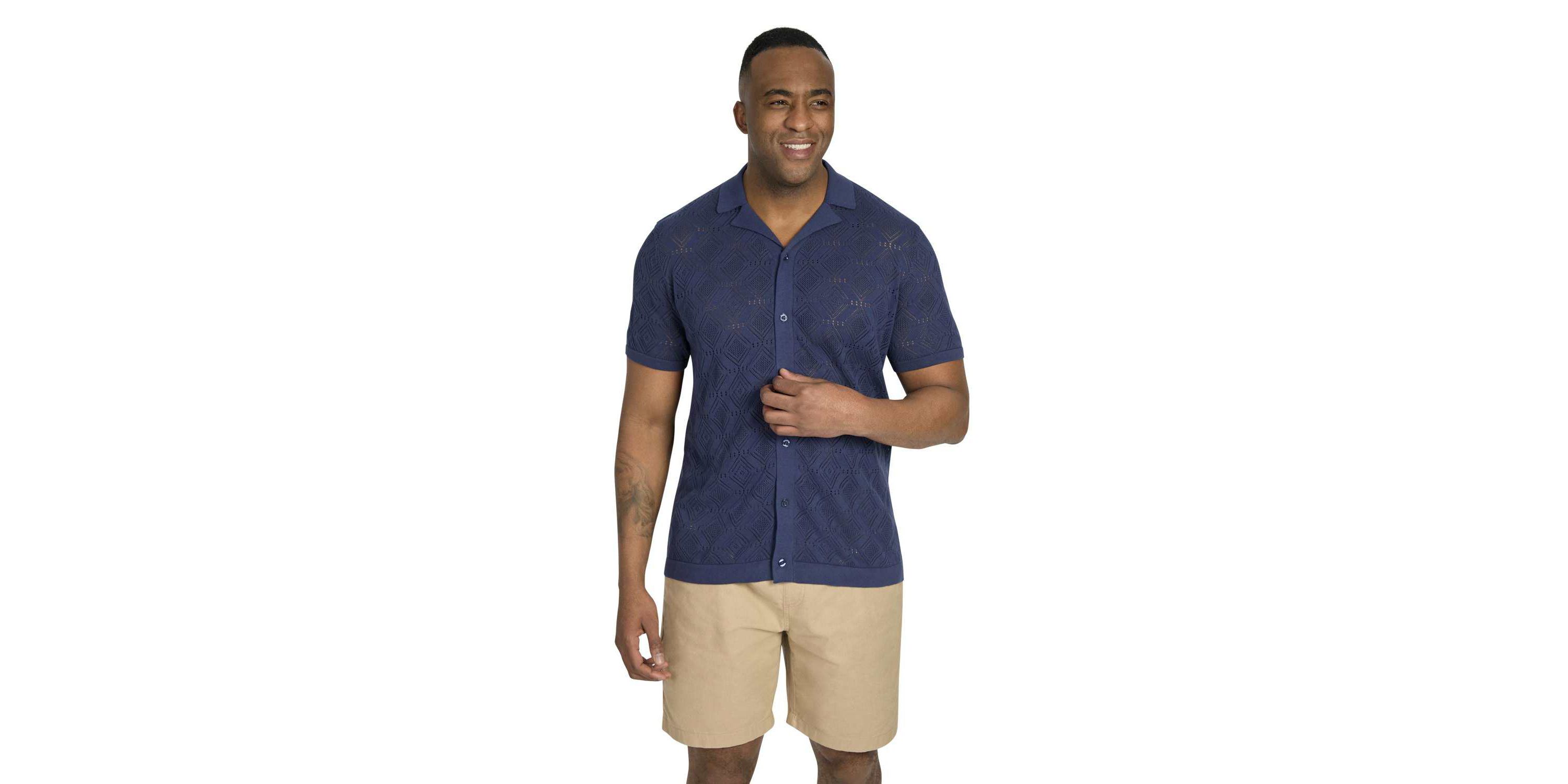 Big & Tall Alfred Relaxed Fit Knit Shirt