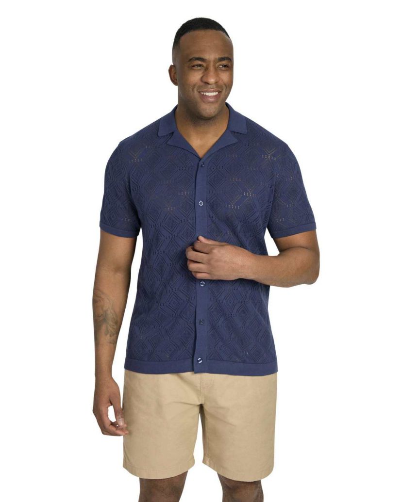 Big & Tall Alfred Relaxed Fit Knit Shirt