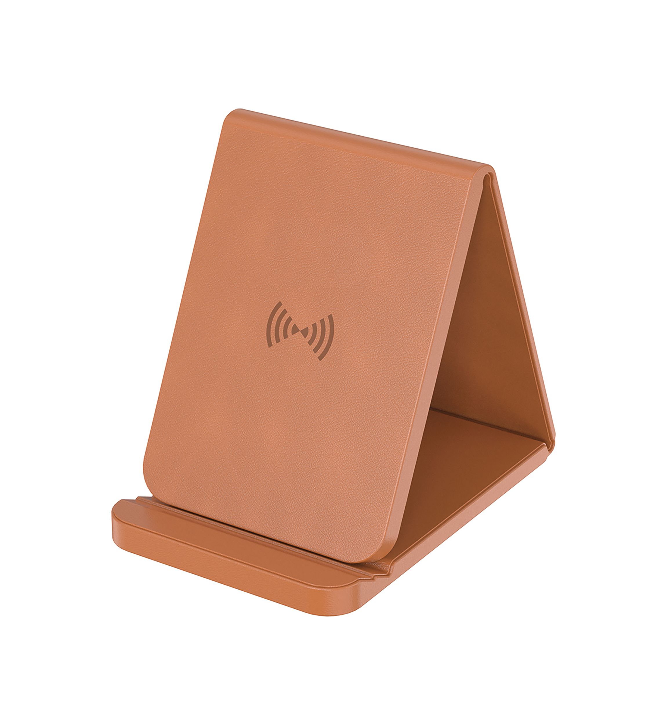 Tan Folding Leather Wireless Charging Stand