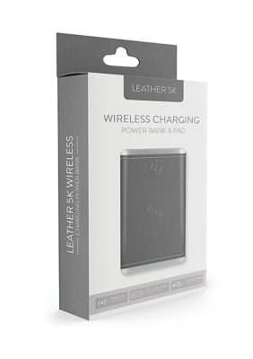 Leather Wireless Charging Power Bank