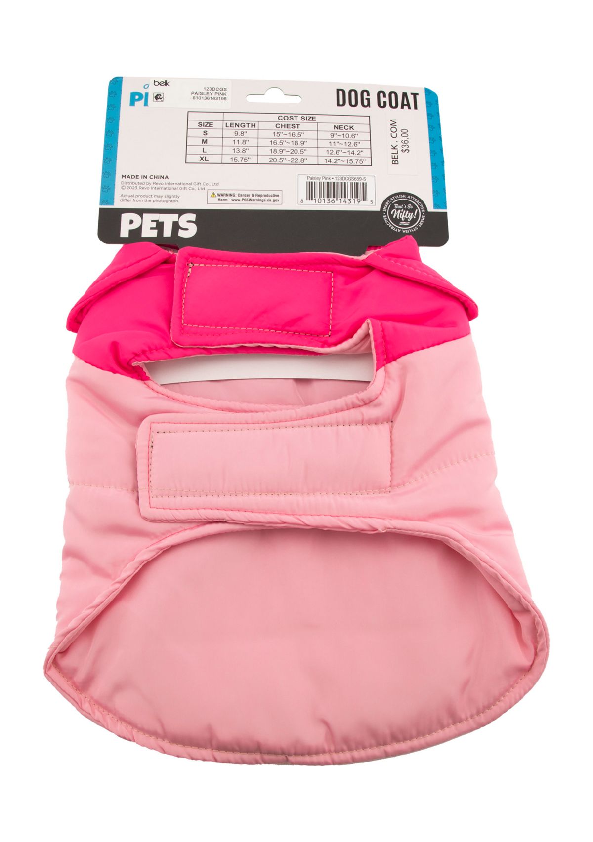 Color Block Dog Coat