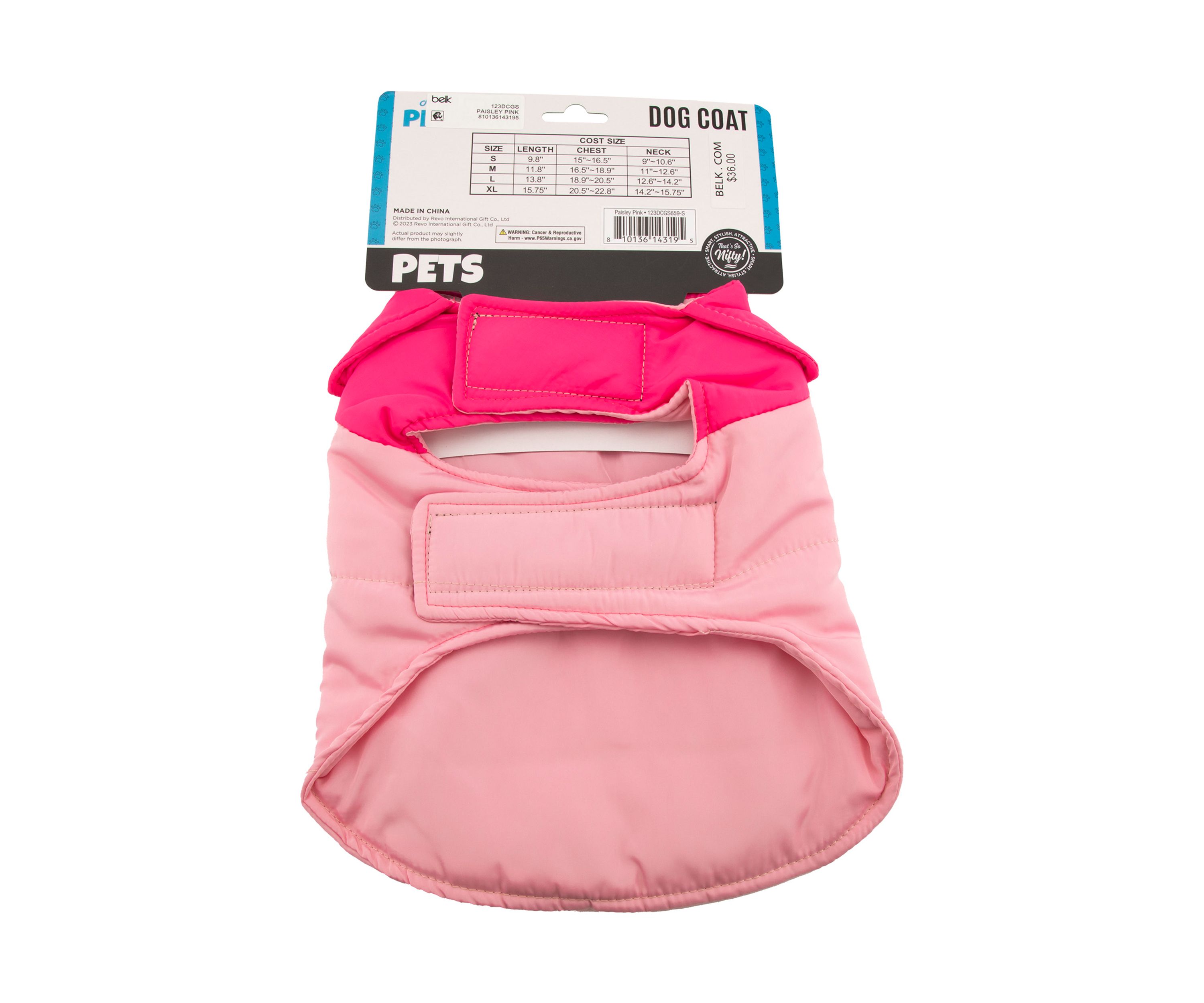 Color Block Dog Coat