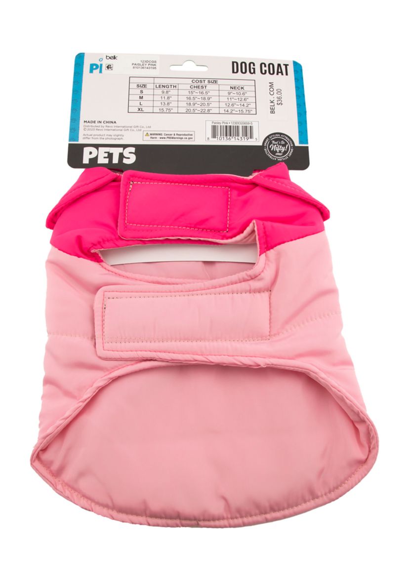 Color Block Dog Coat