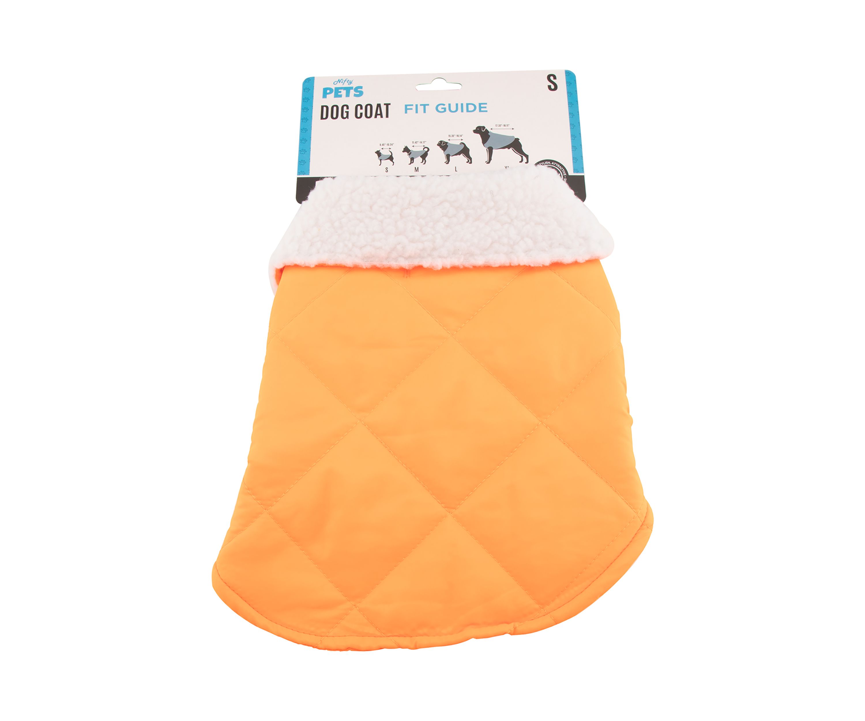 Quilted Dog Coat with Sherpa