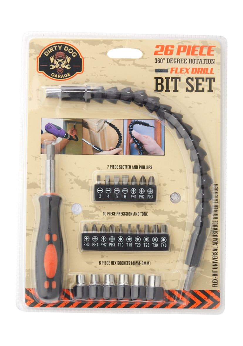 Dirty Dog Garage 26 Piece Flex Bit Set | Belk