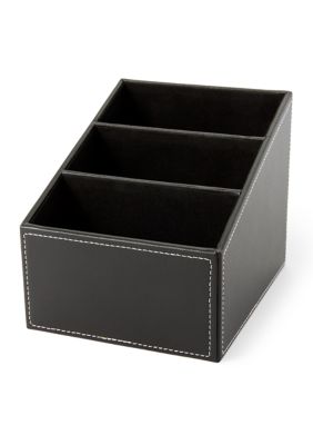 Finer Cents Men's Leather Organizer, Black
