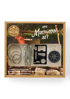Peak & Pine Men's 4PK Tool Set, Black