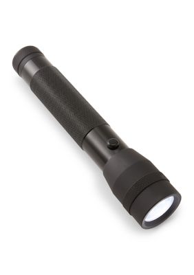 Peak & Pine Men's Rubberized Heavy Duty Flashlight, Black