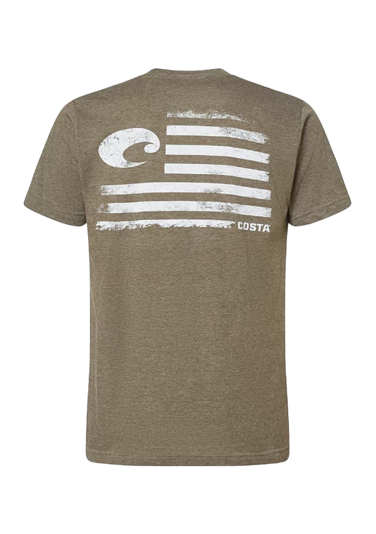 Costa Del Mar T-shirt Uomo – Verde, Taglia Large – Cotone Performante Per L'Avventura