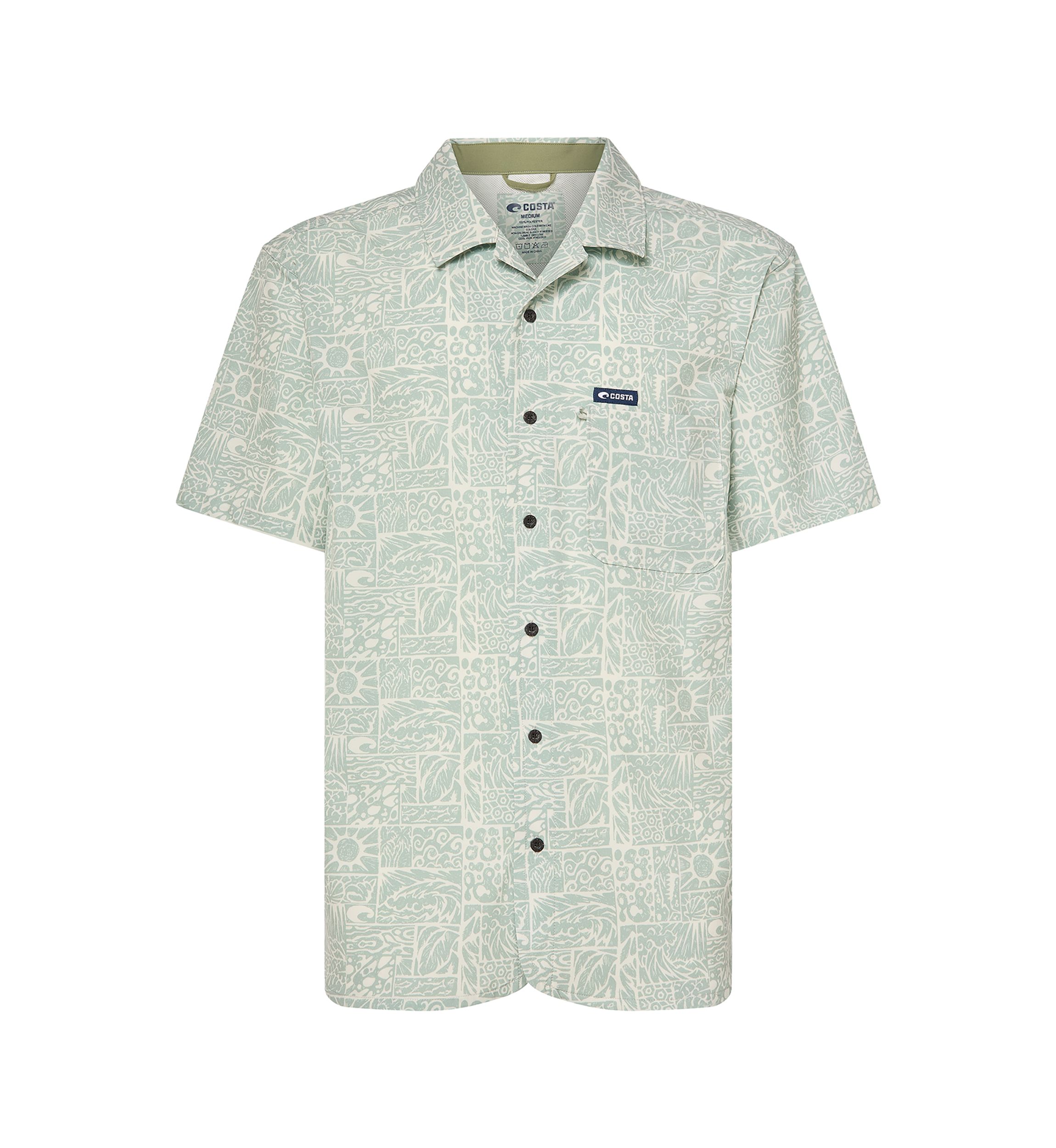 Mens Camp Tech Woven Printed Shirt
