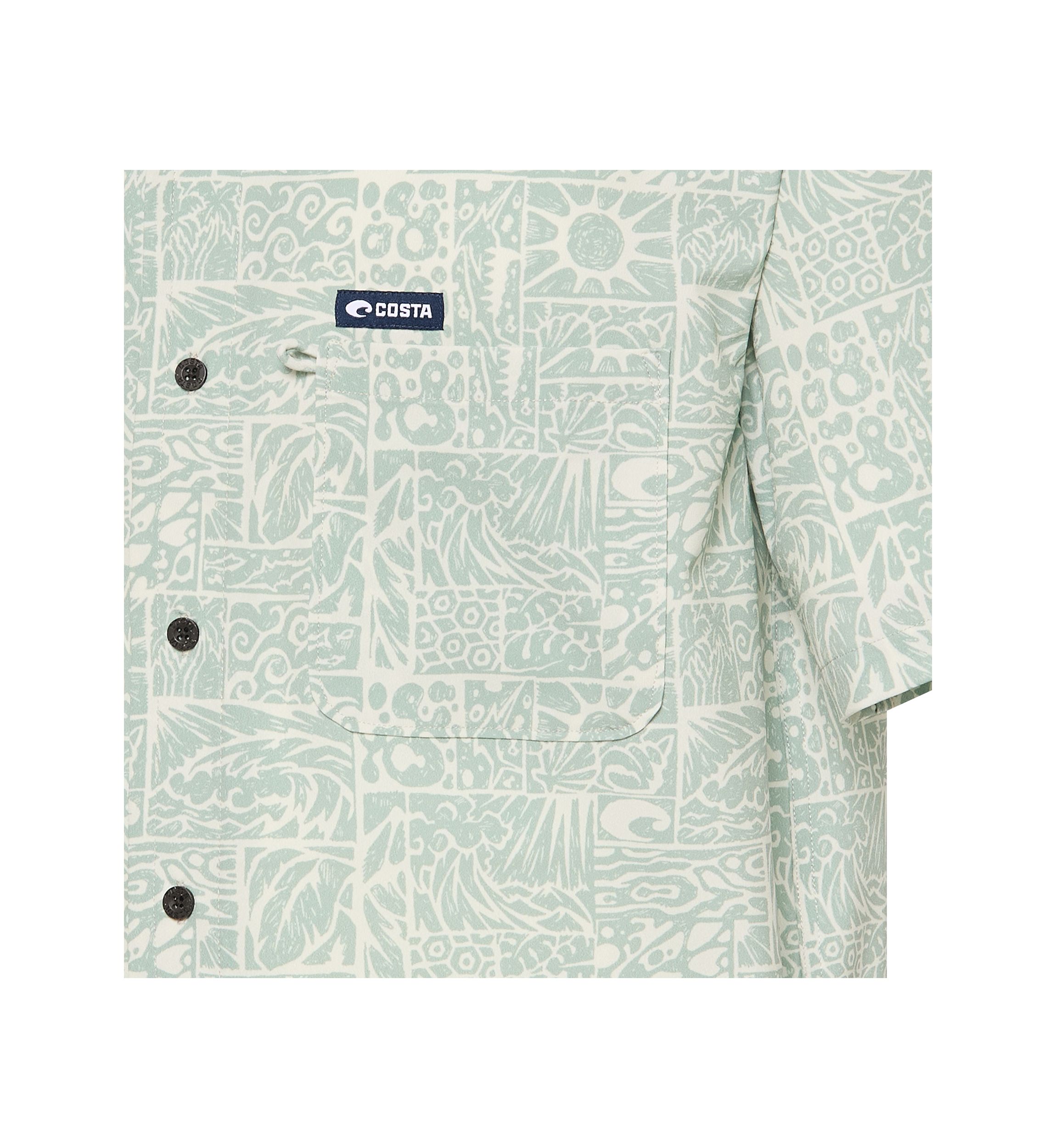 Mens Camp Tech Woven Printed Shirt