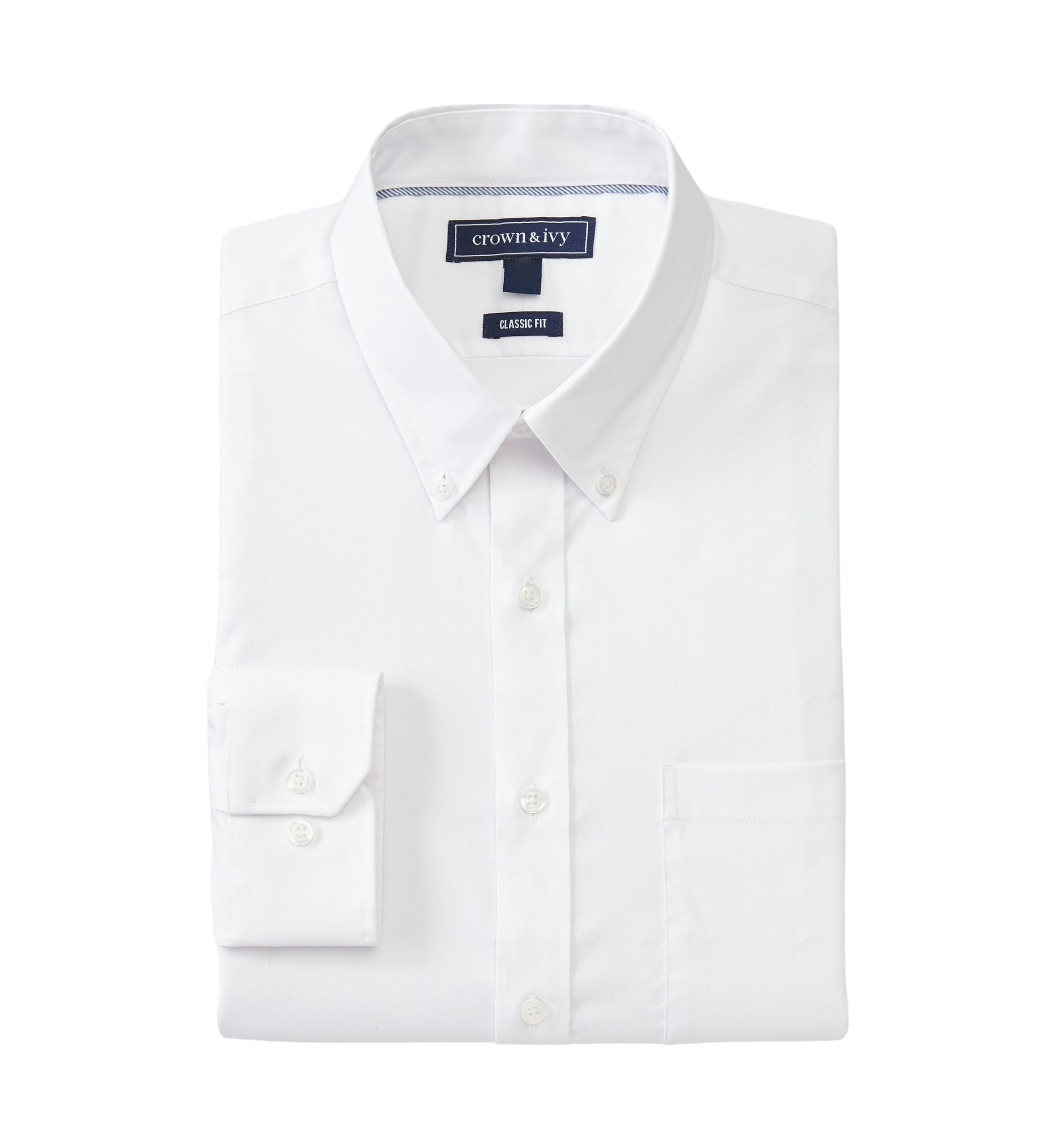 Button Down Pinpoint Dress Shirt