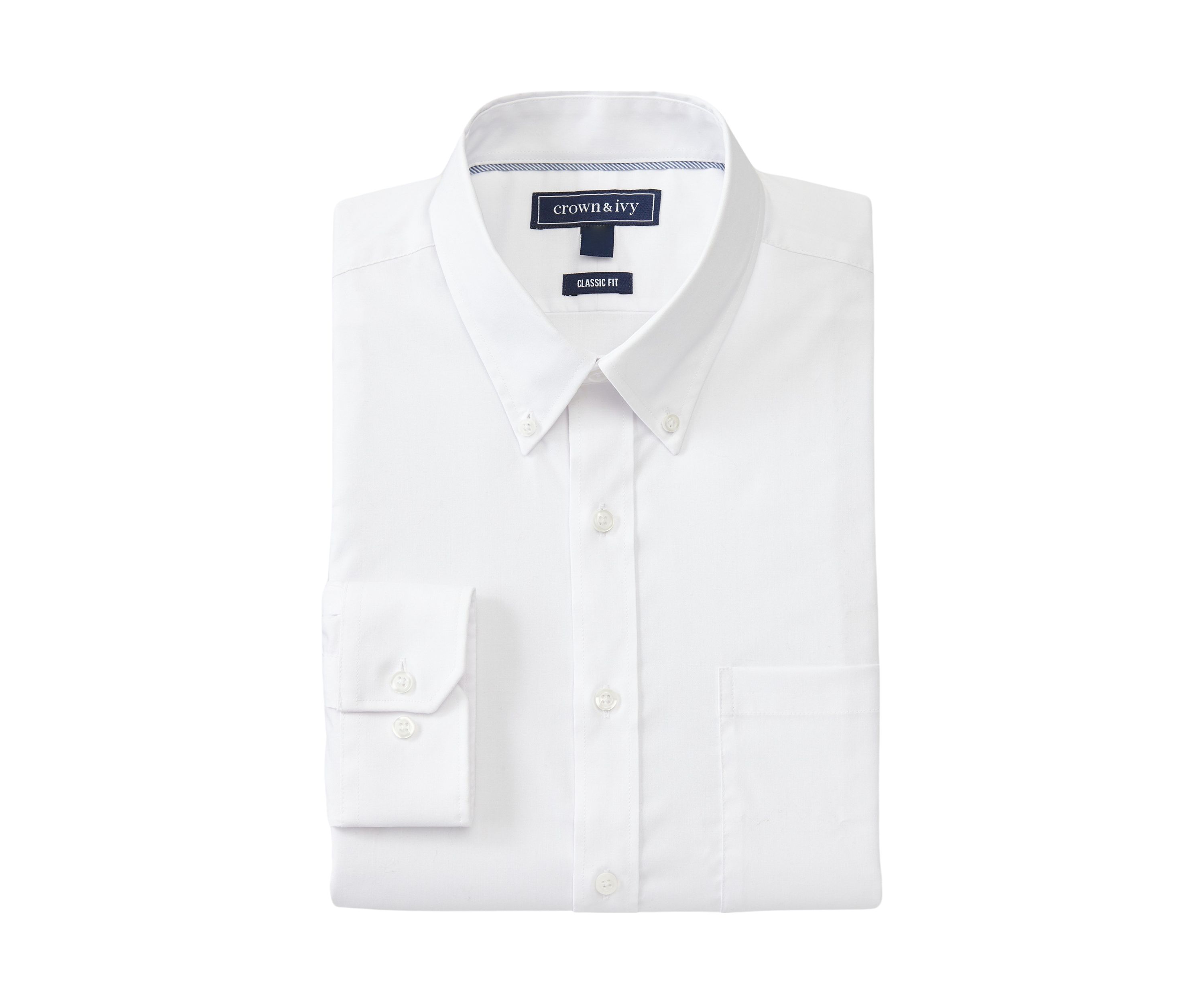 Button Down Pinpoint Dress Shirt