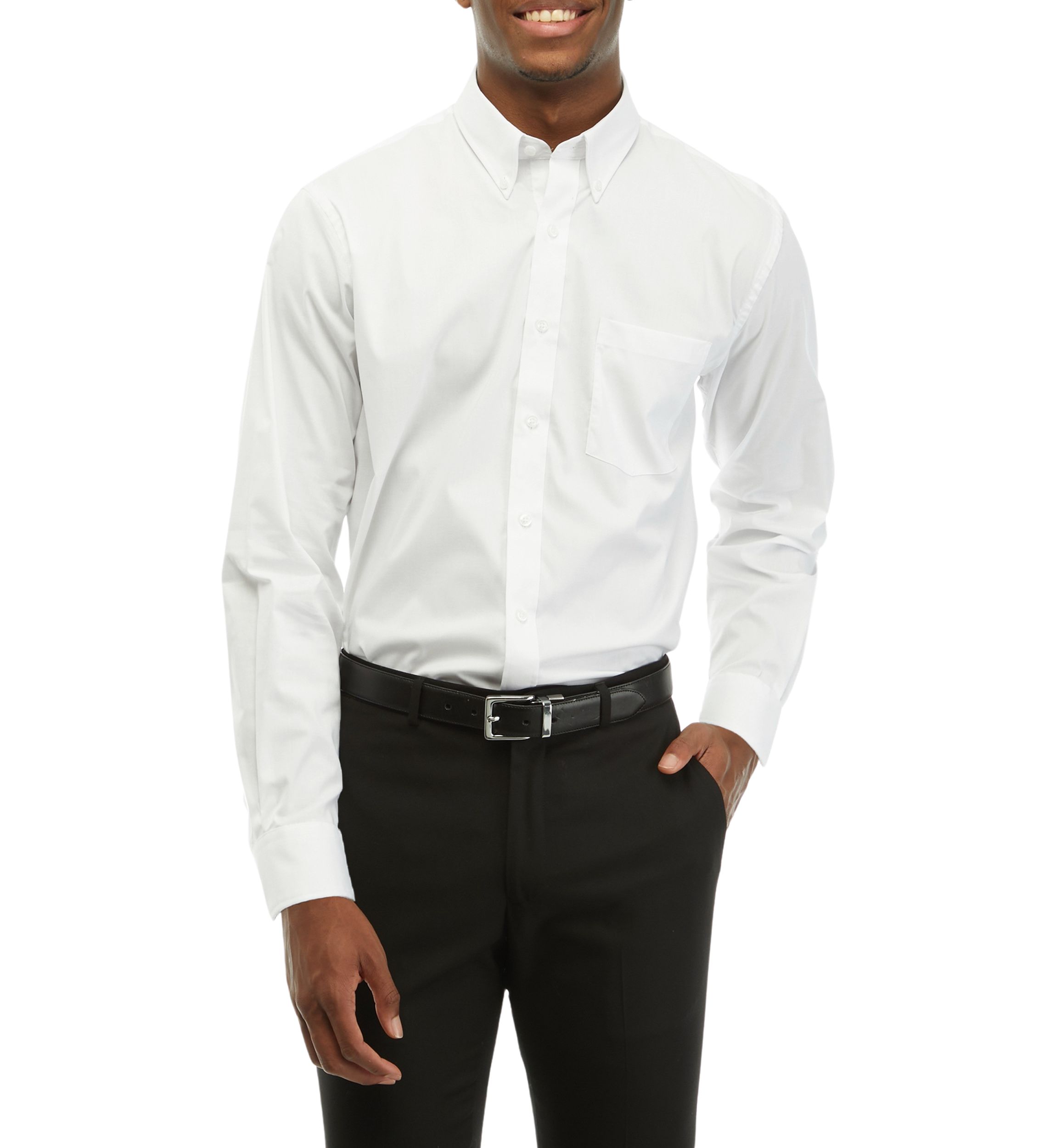 Button Down Pinpoint Dress Shirt