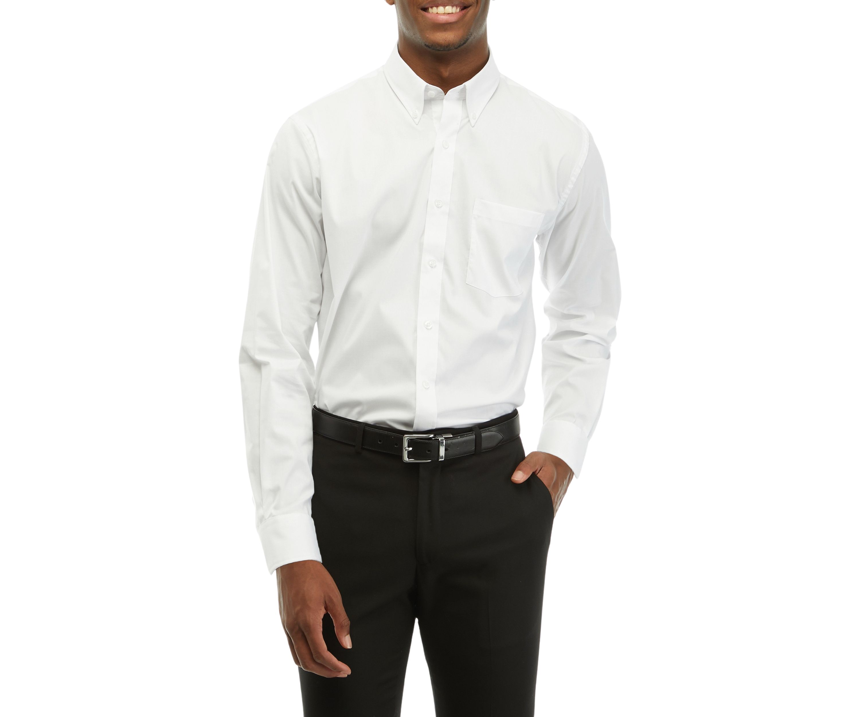 Button Down Pinpoint Dress Shirt