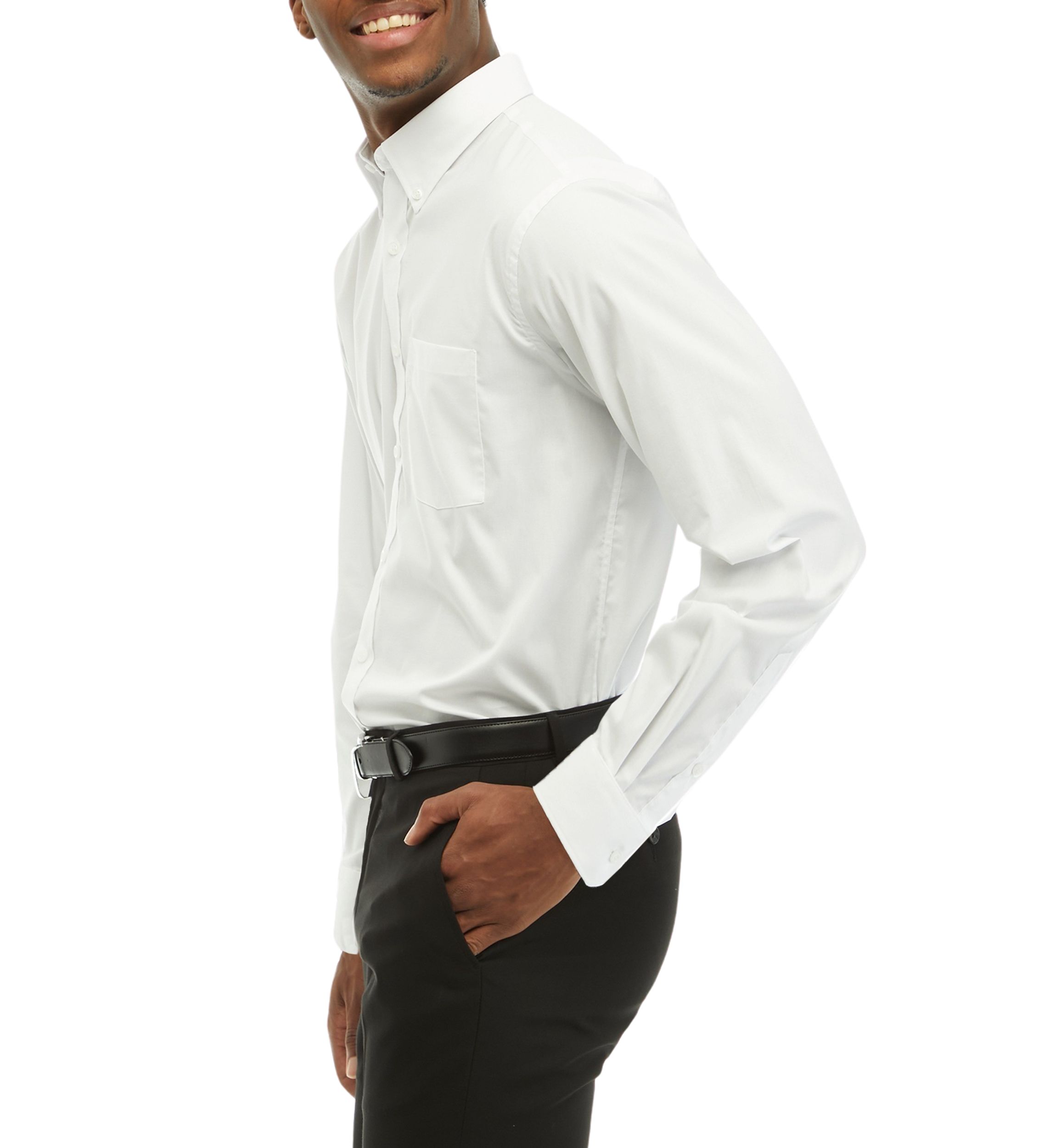 Button Down Pinpoint Dress Shirt
