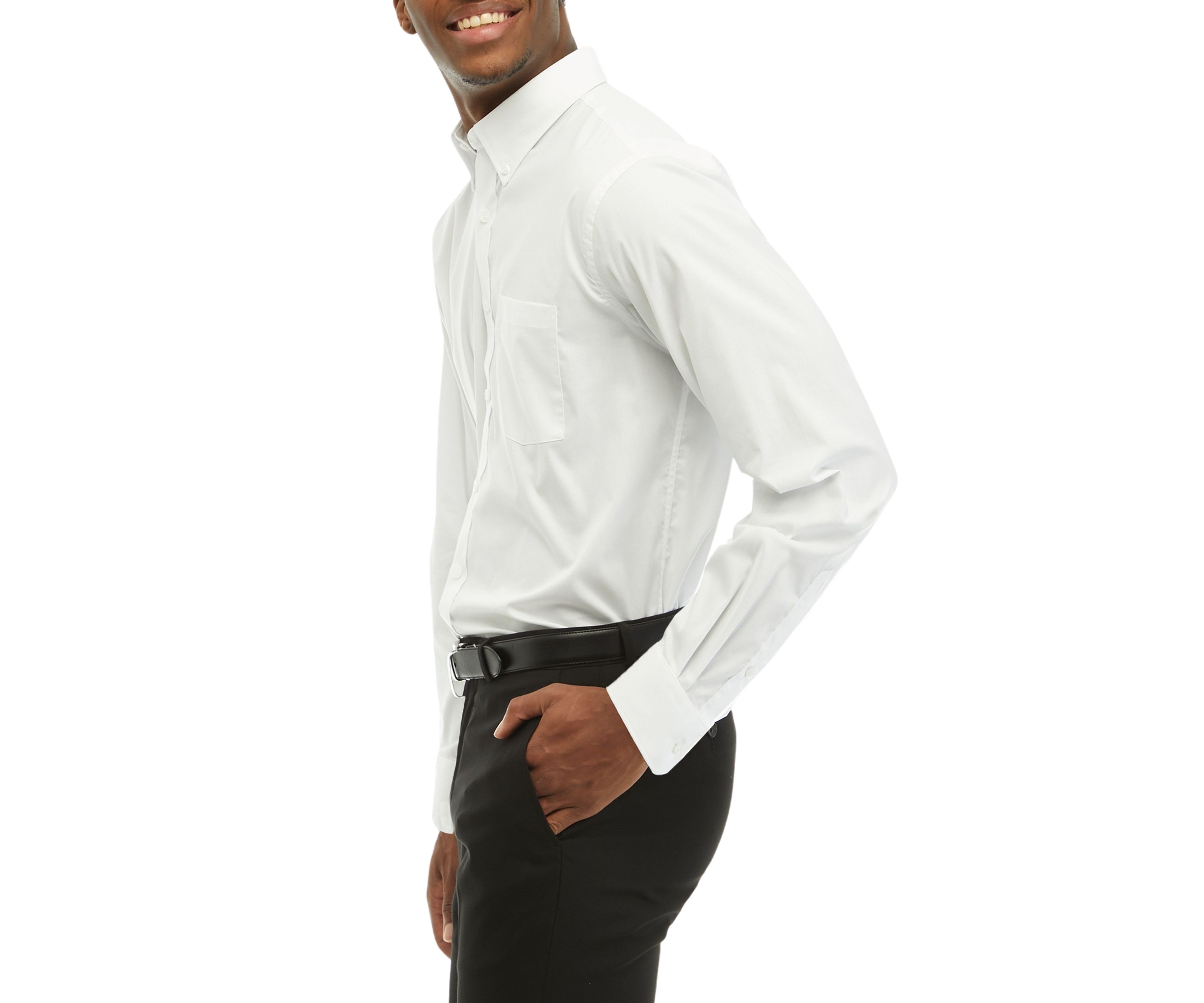 Button Down Pinpoint Dress Shirt