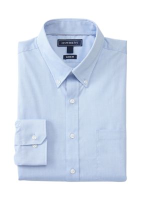 Crown & Ivy Men's Pinpoint Button Down Shirt