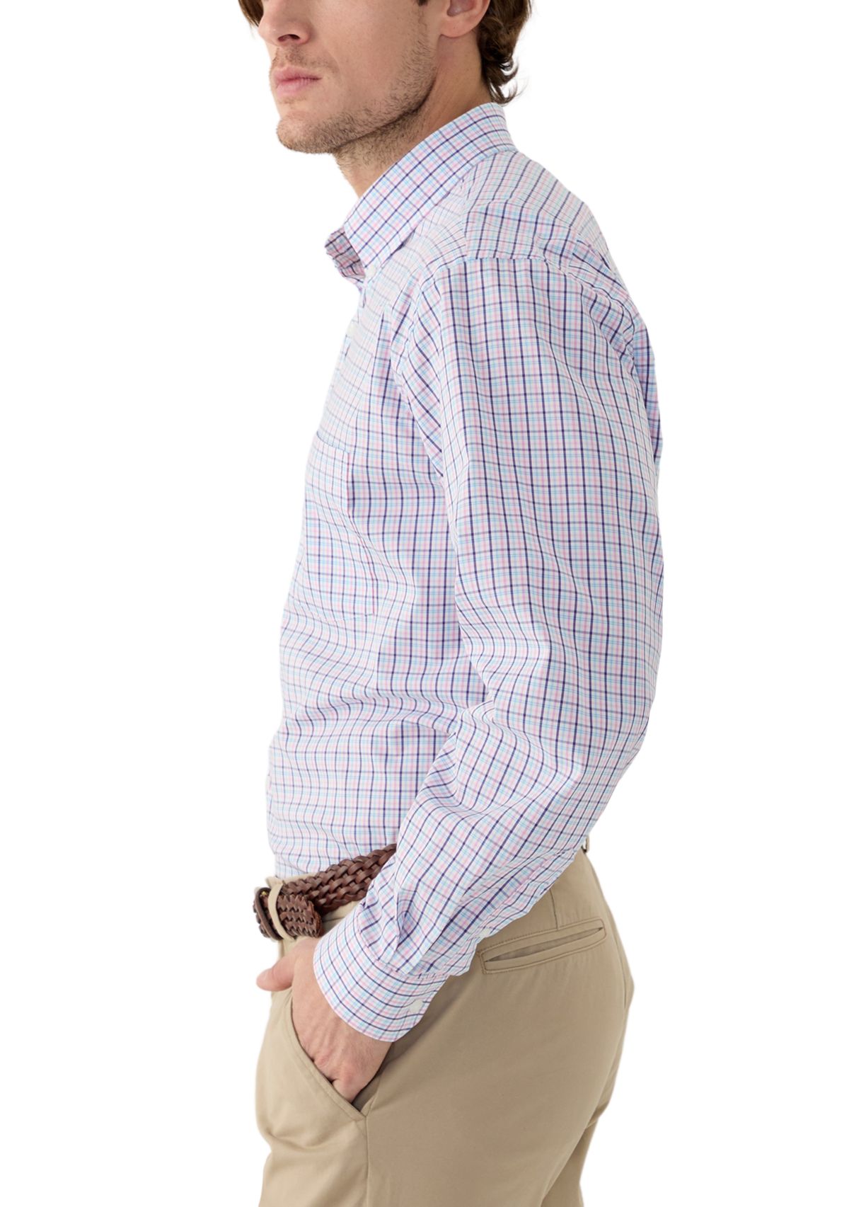 Multi Plaid Button Down Shirt