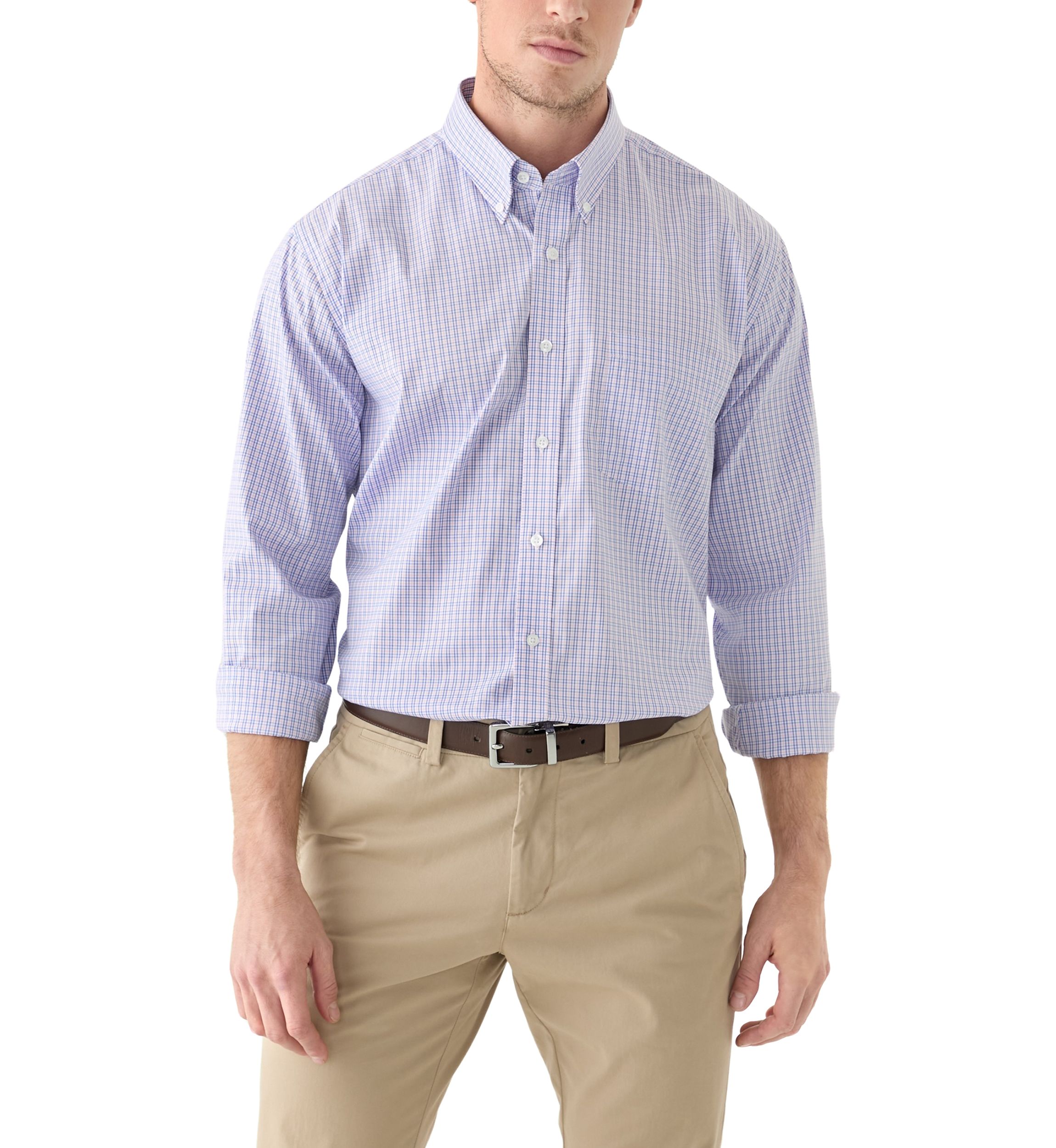 Check Printed Woven Button Down Shirt