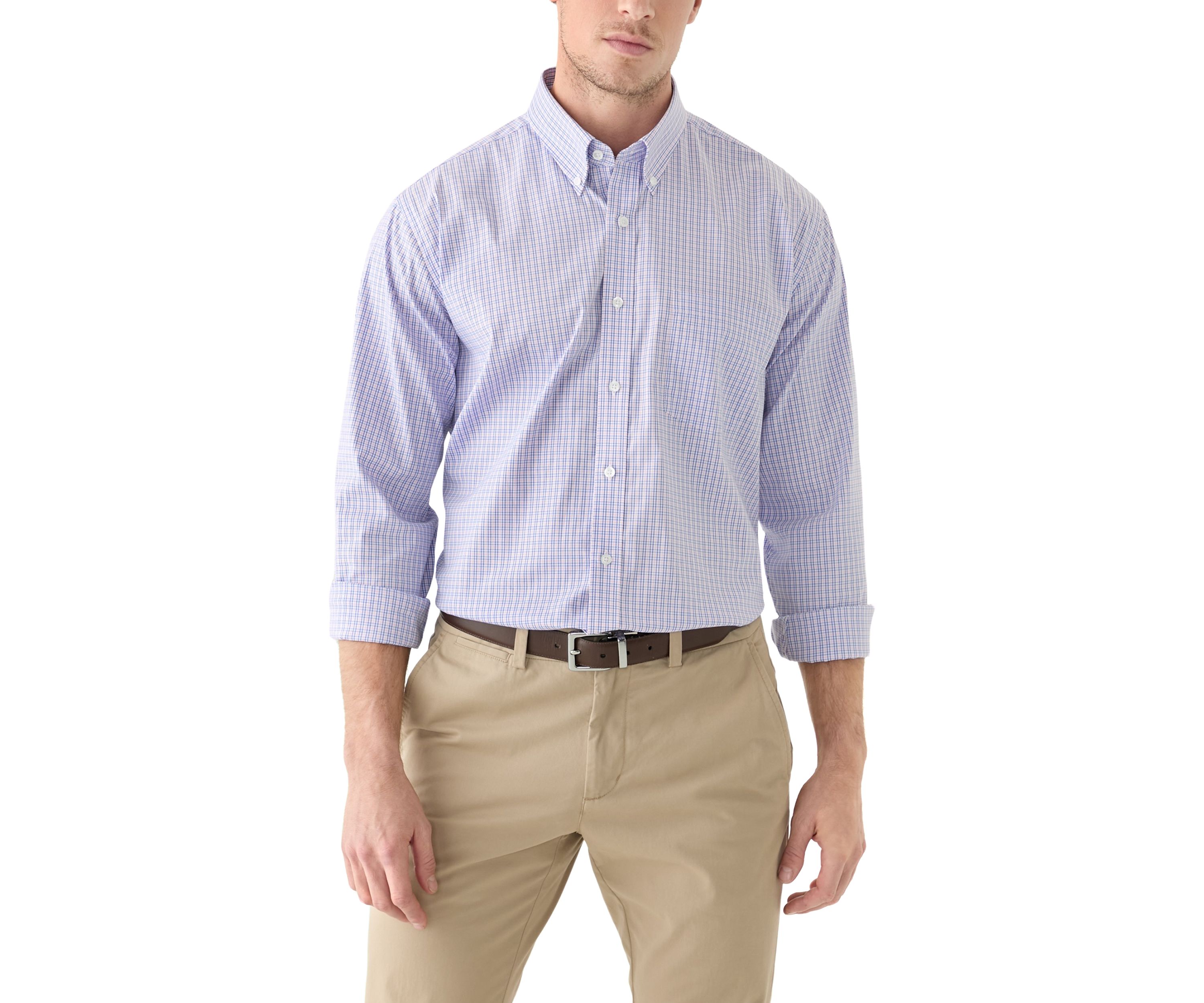 Check Printed Woven Button Down Shirt