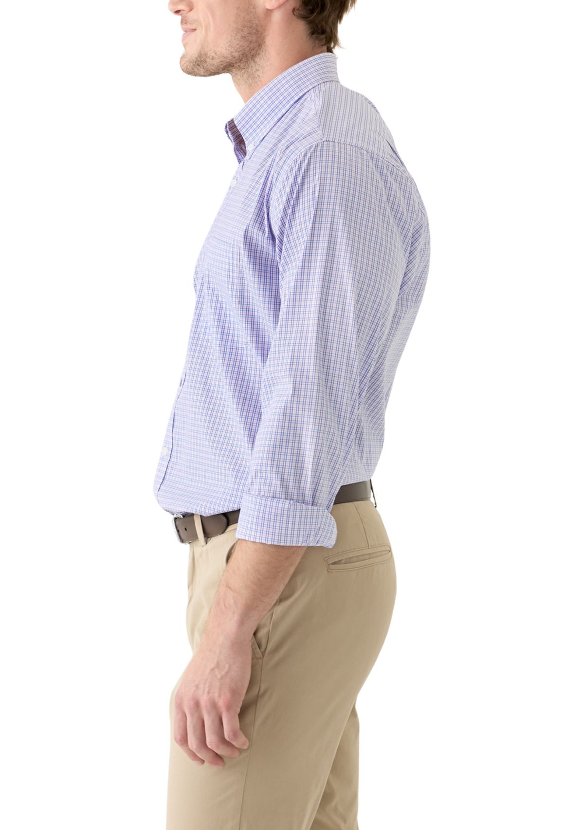 Check Printed Woven Button Down Shirt