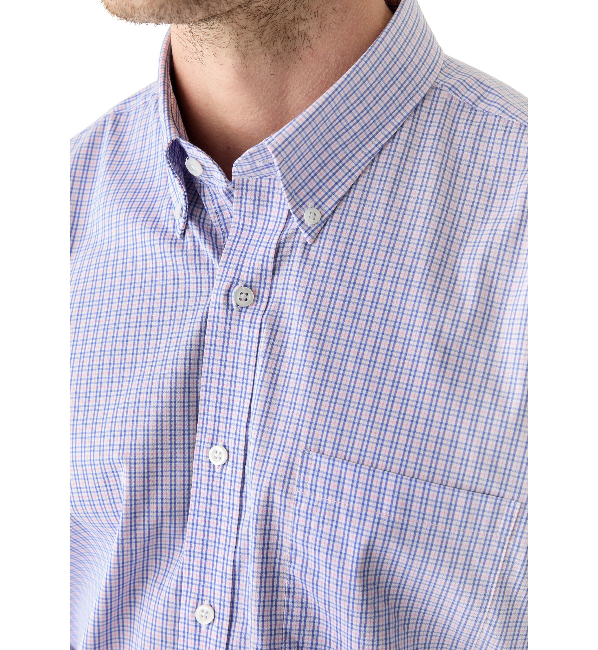 Check Printed Woven Button Down Shirt