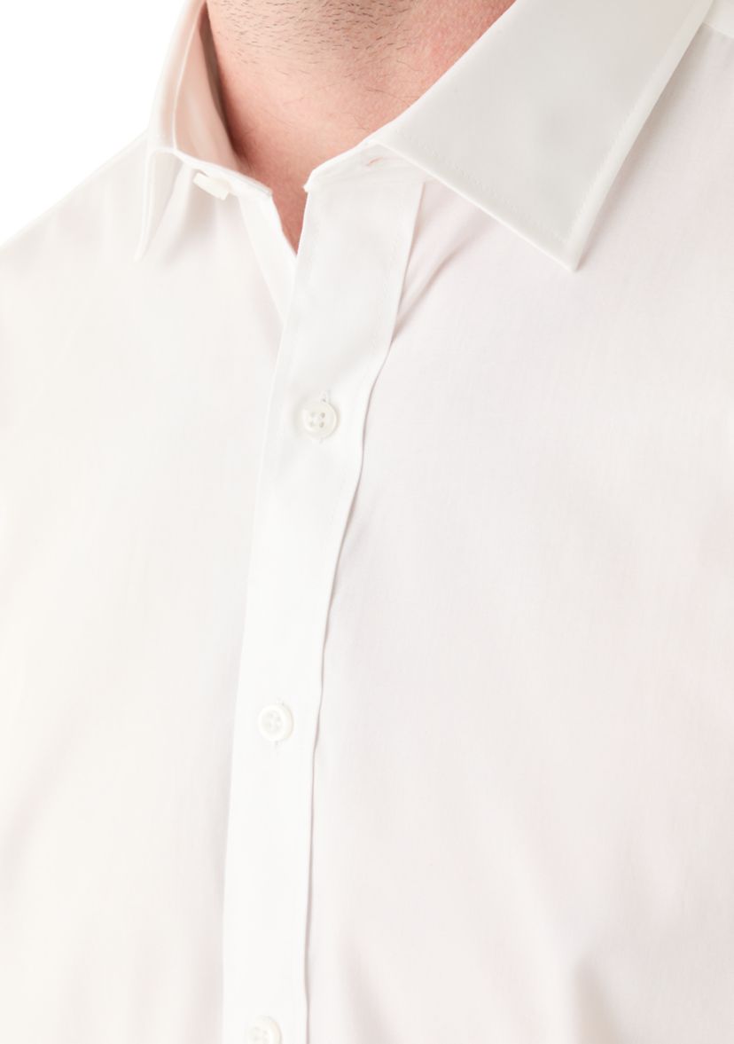 crown and ivy dress shirts Crown & Ivy Men's Broadcloth Dress Shirt, White, 16
