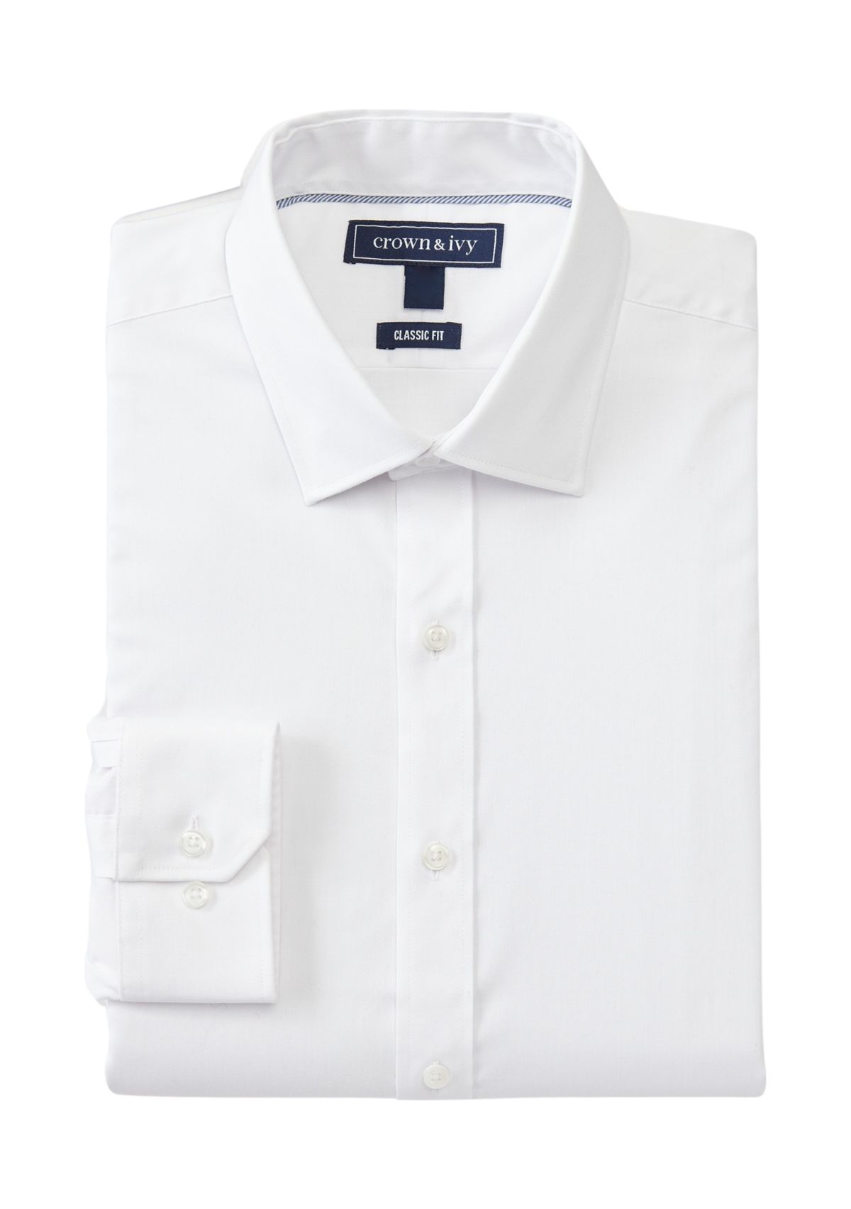 Spread Collar Twill Dress Shirt