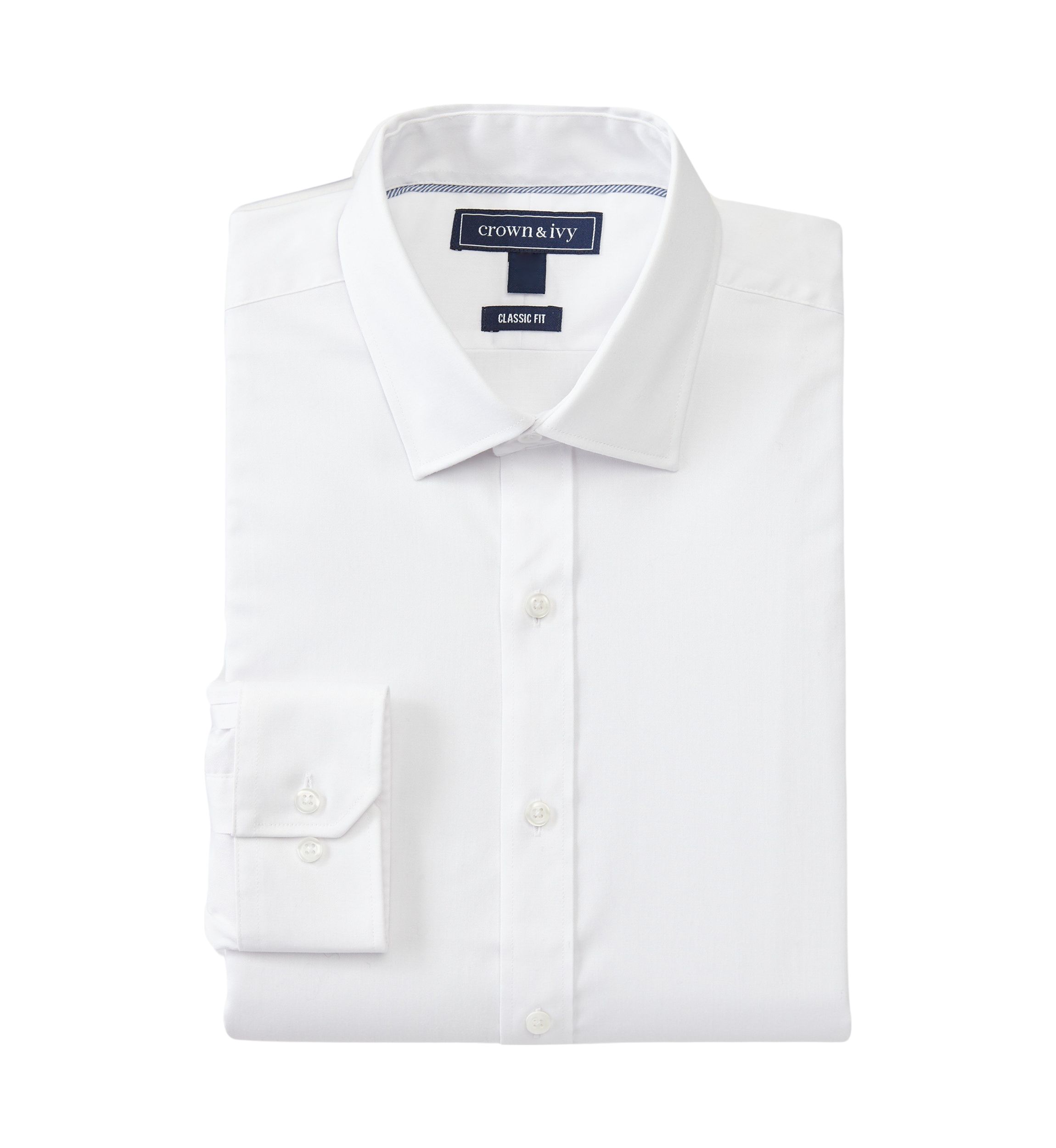 Spread Collar Twill Dress Shirt