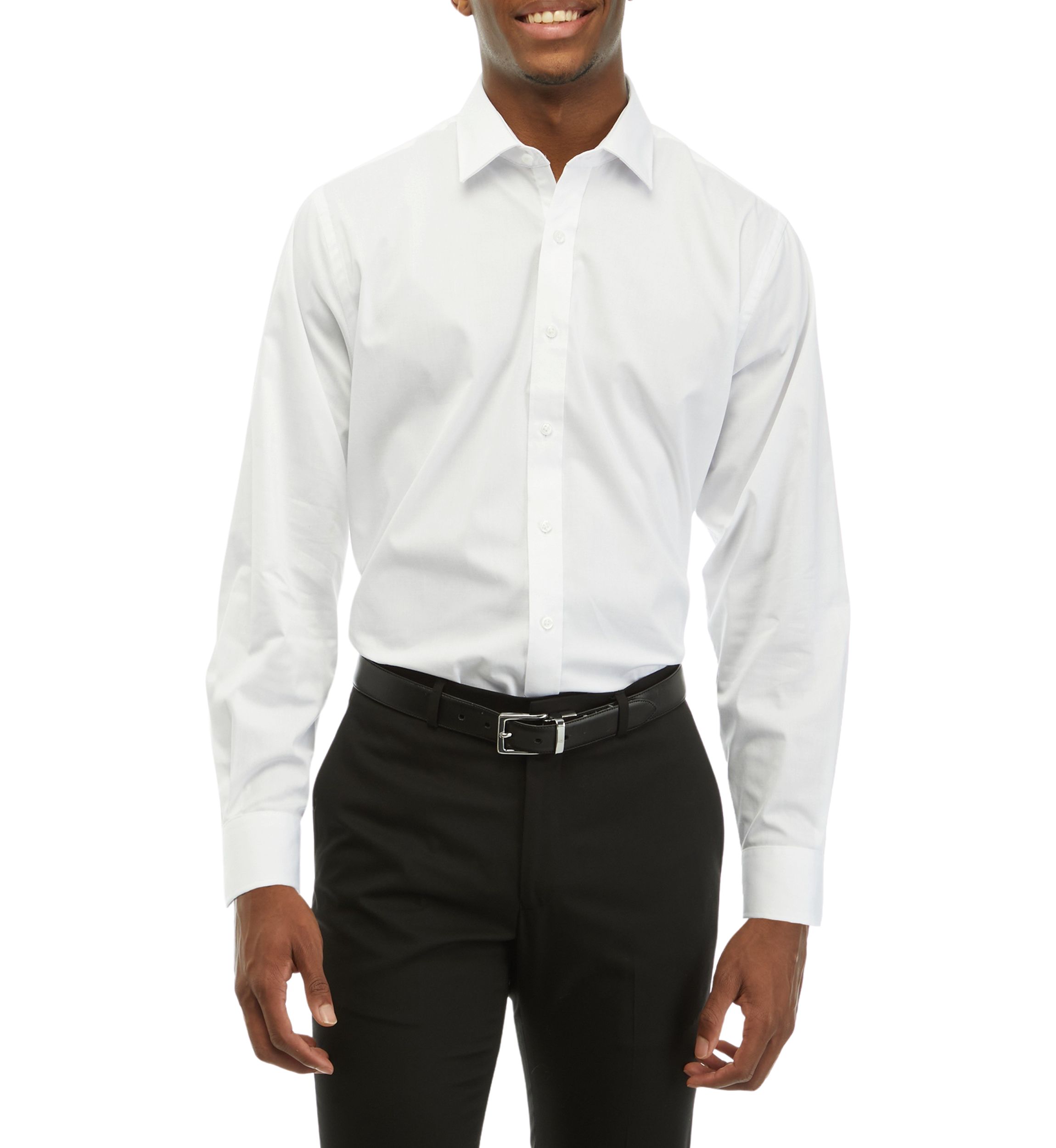 Spread Collar Twill Dress Shirt