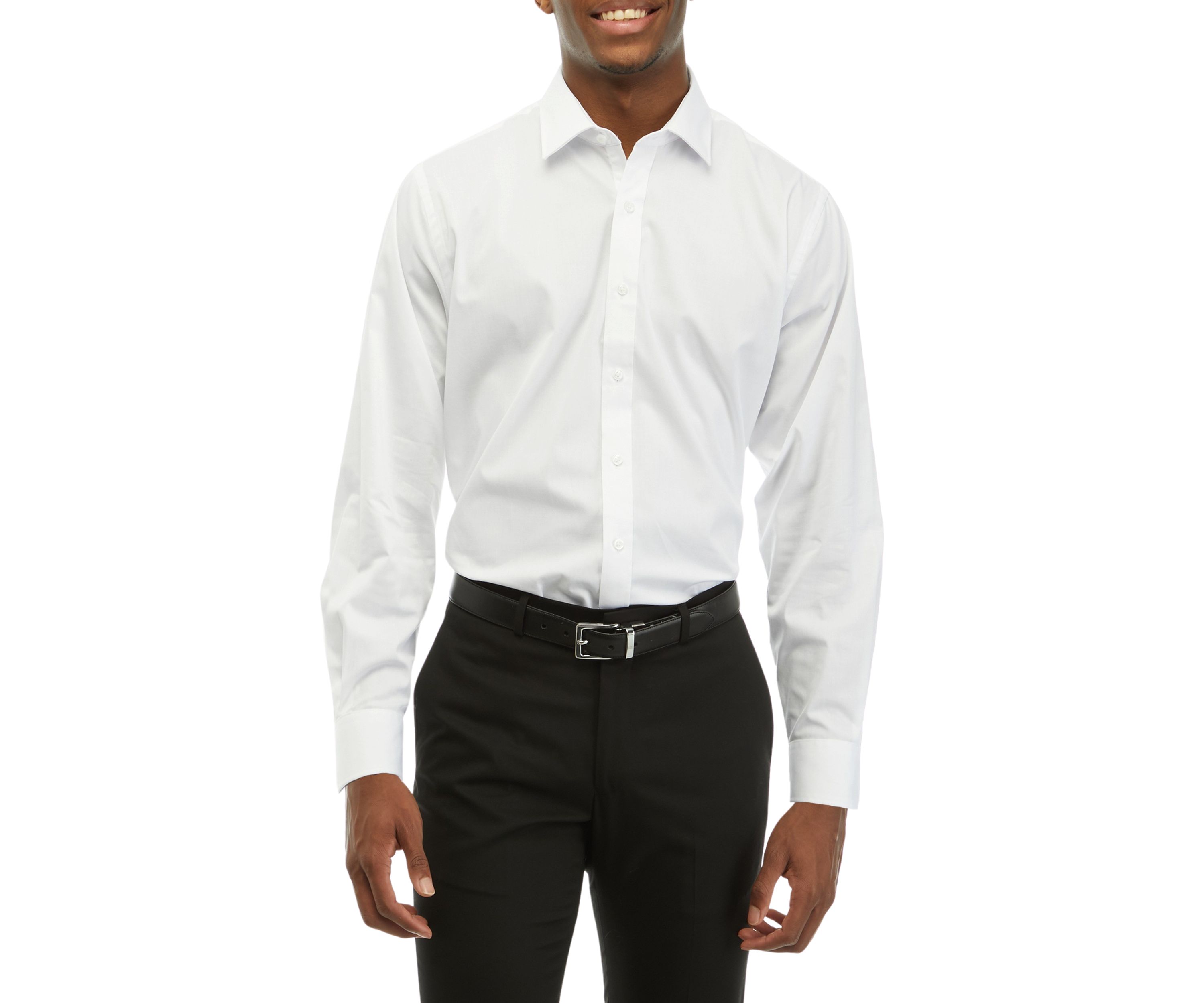 Spread Collar Twill Dress Shirt
