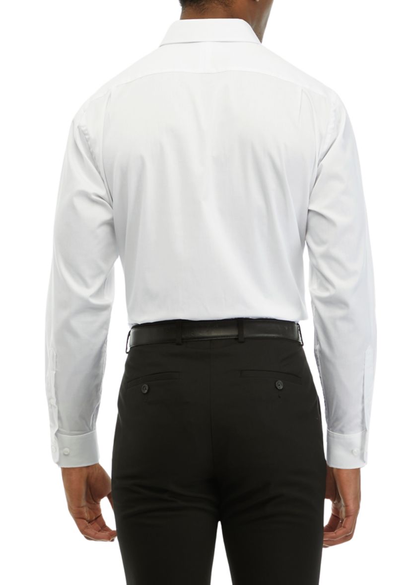 Spread Collar Twill Dress Shirt