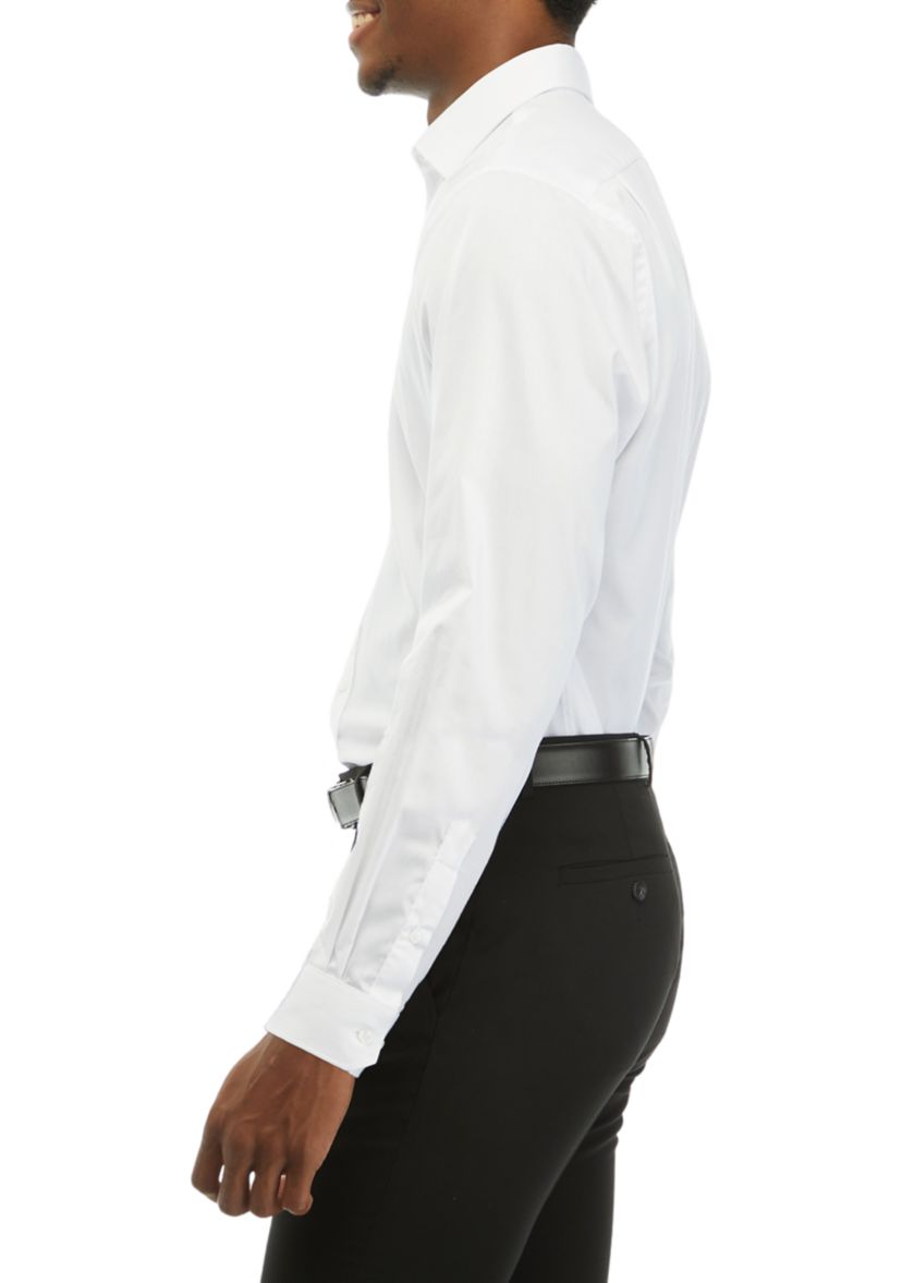 Spread Collar Twill Dress Shirt