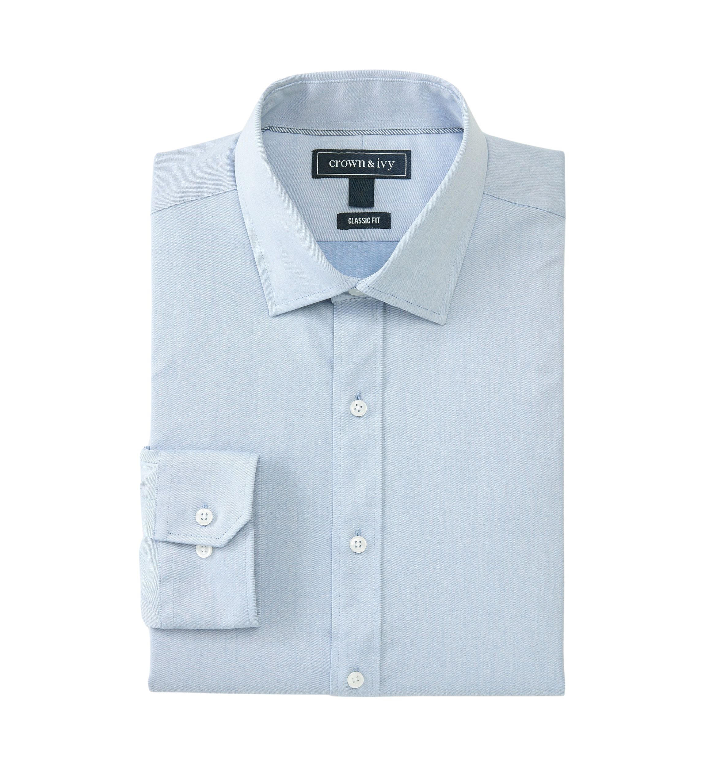 Spread Collar Twill Dress Shirt