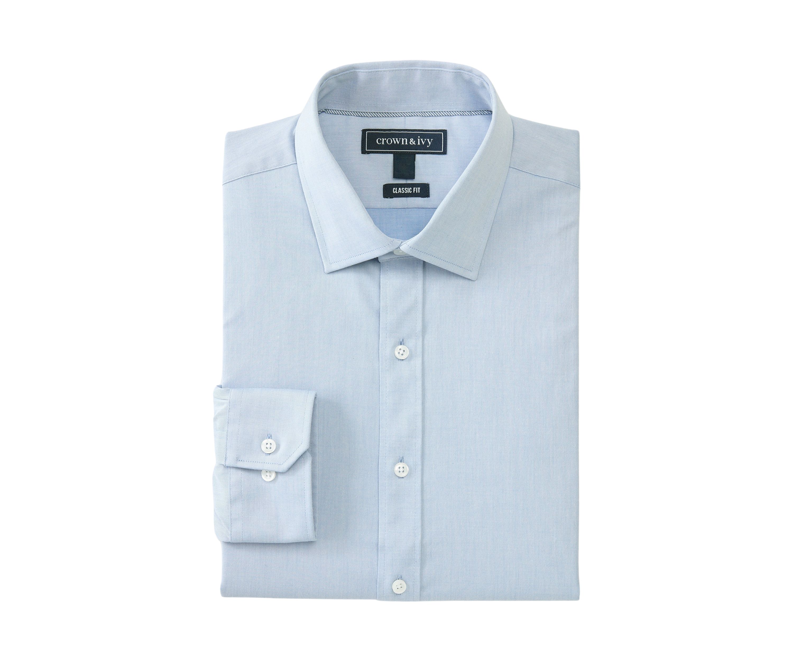 Spread Collar Twill Dress Shirt