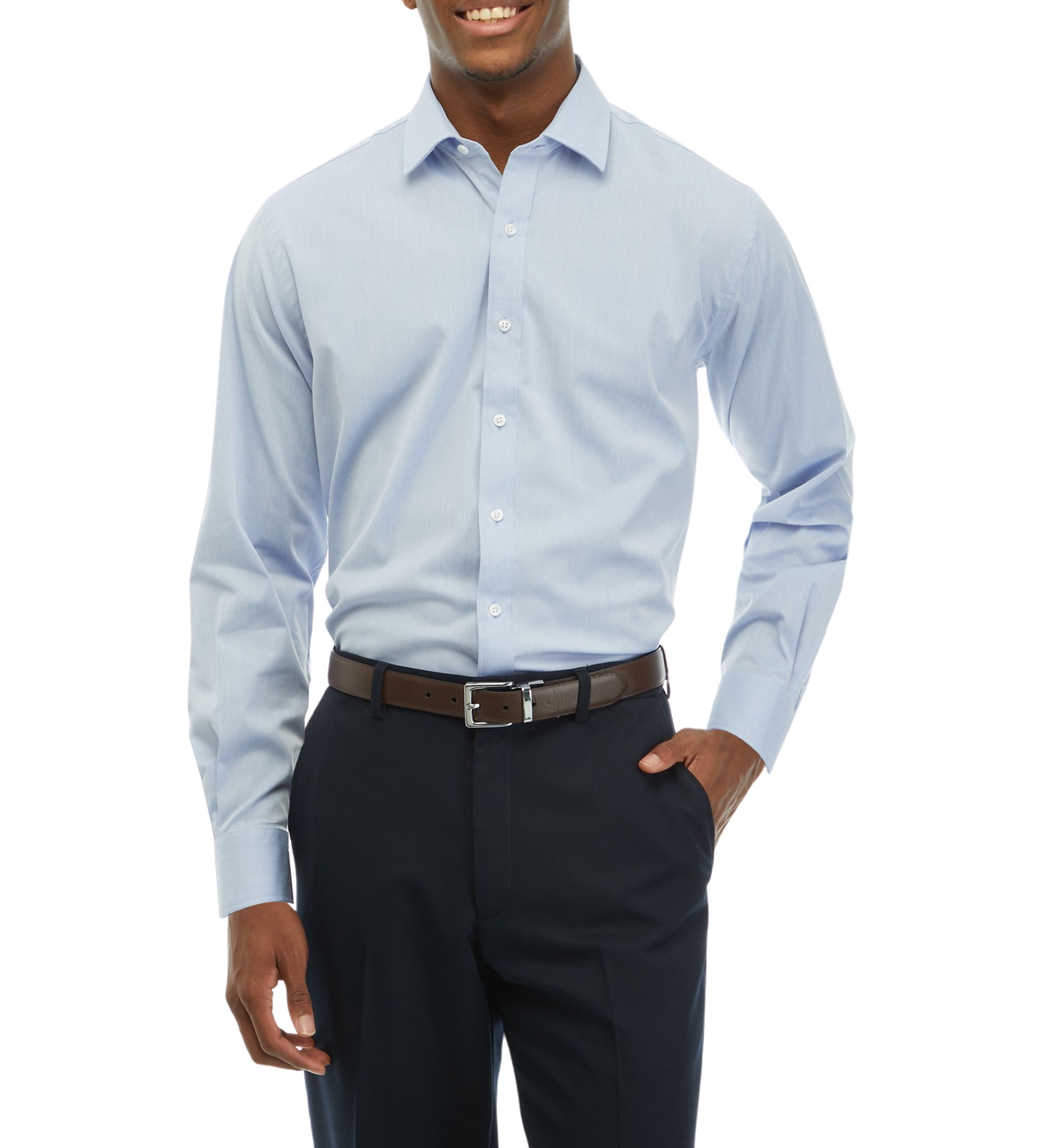 Spread Collar Twill Dress Shirt