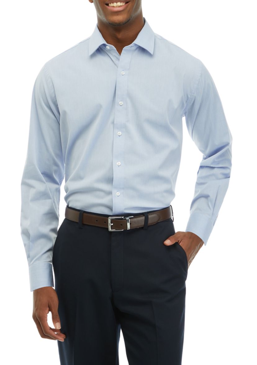Spread Collar Twill Dress Shirt