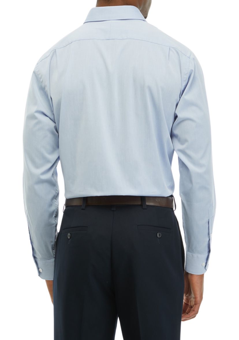 Spread Collar Twill Dress Shirt
