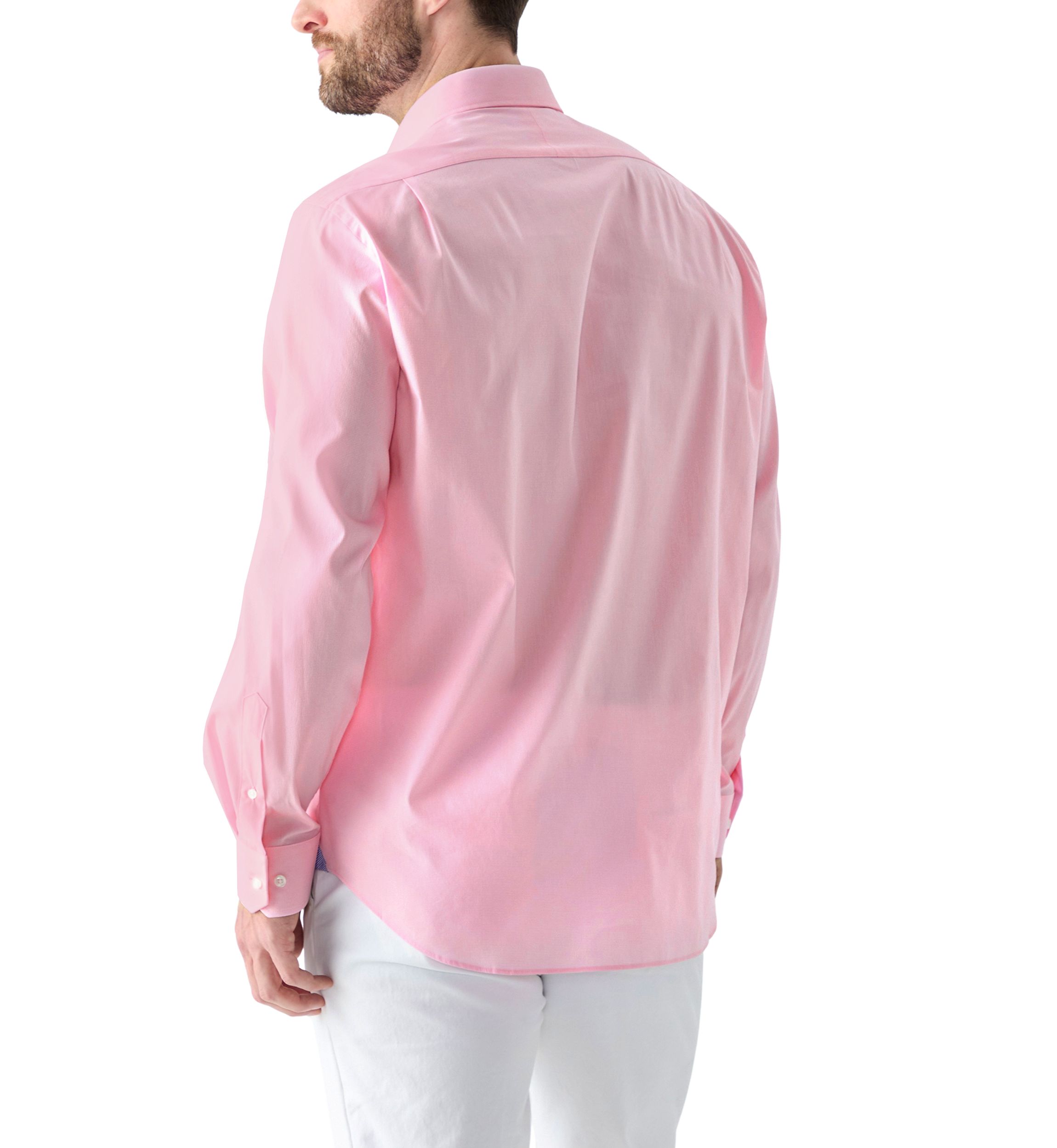 Solid Cotton Blend Dress Shirt