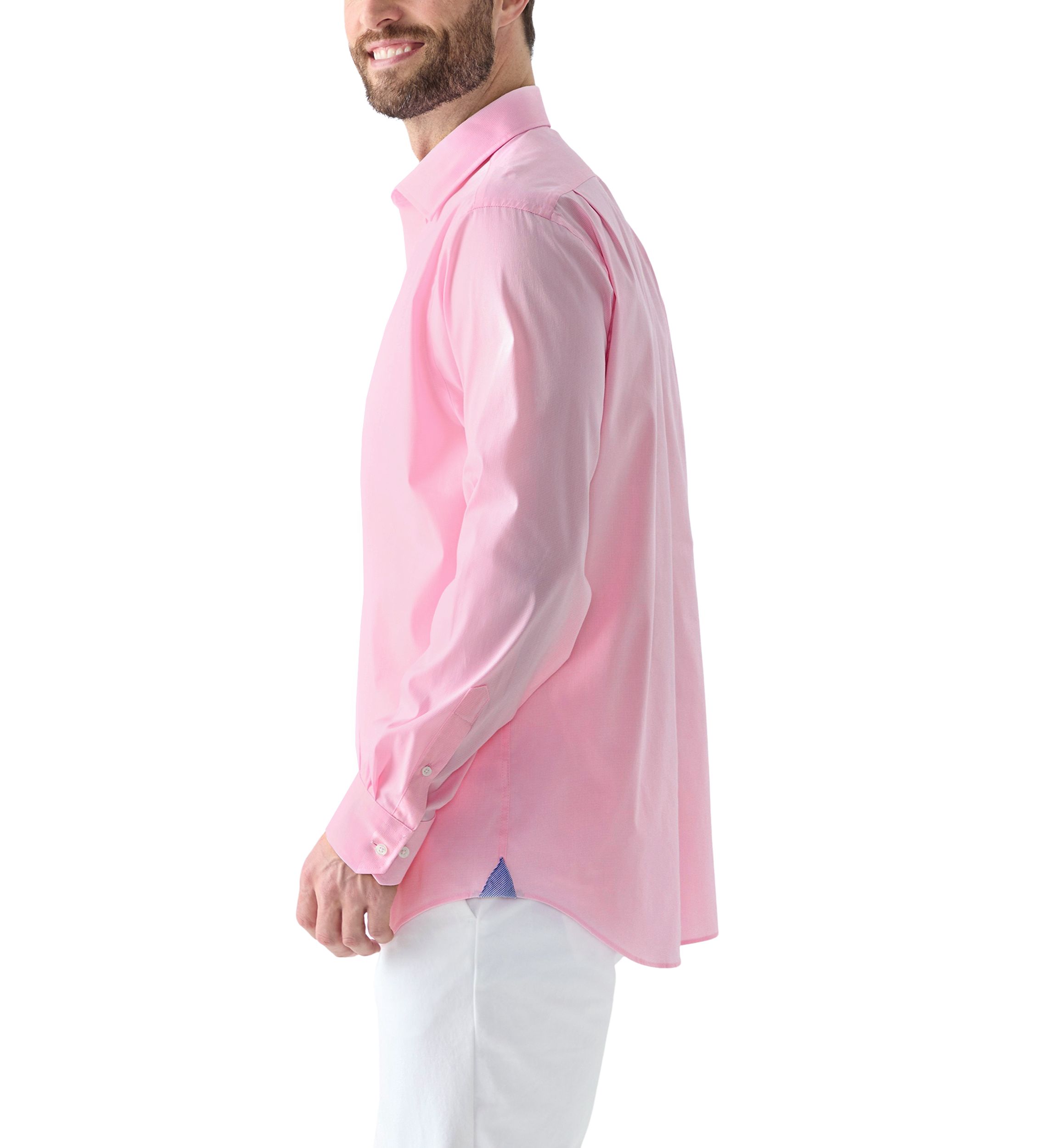 Solid Cotton Blend Dress Shirt