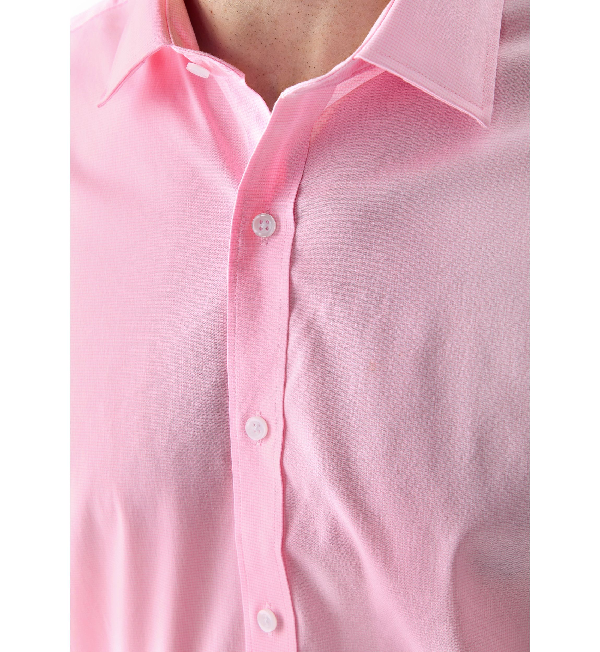 Solid Cotton Blend Dress Shirt