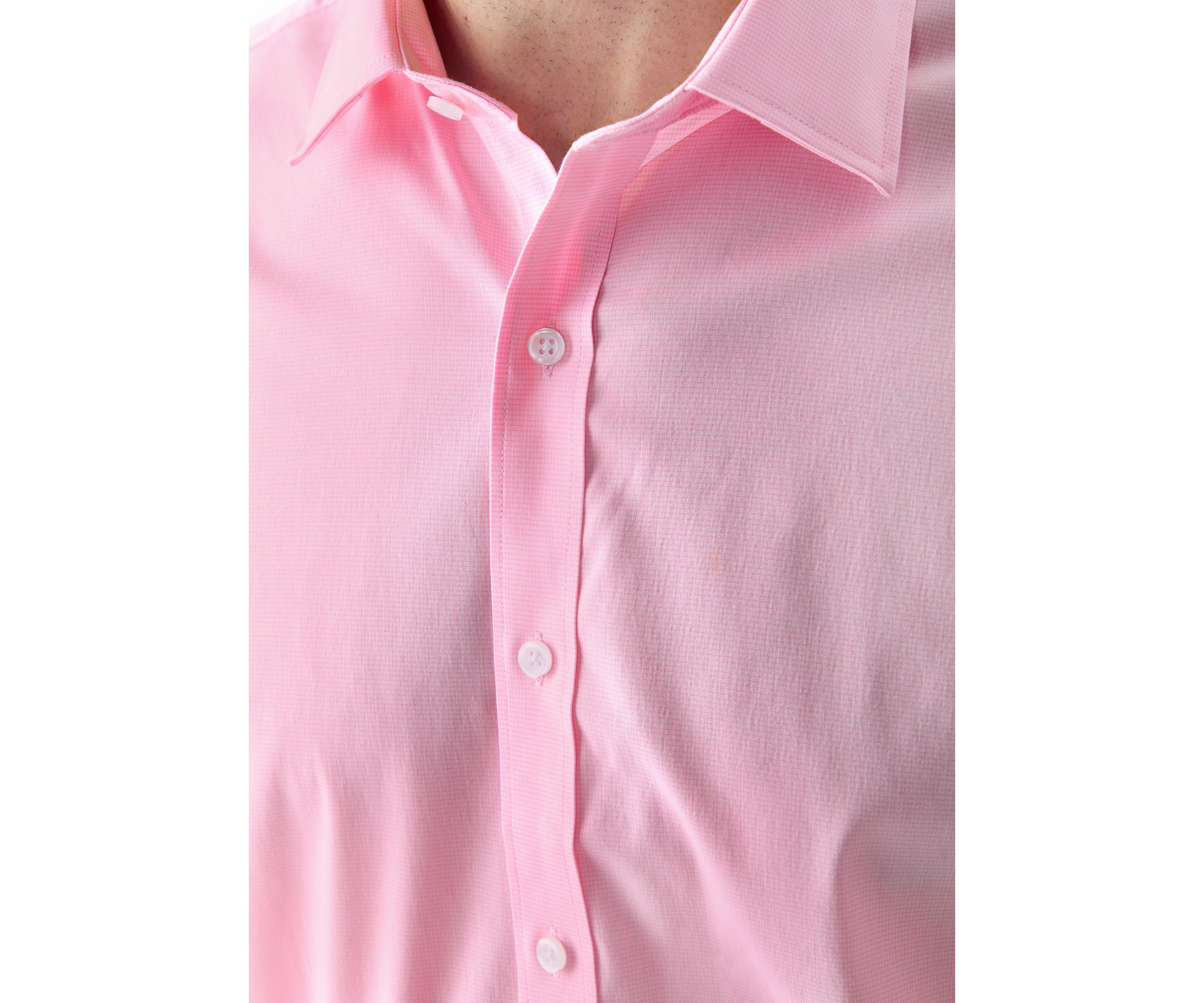 Solid Cotton Blend Dress Shirt