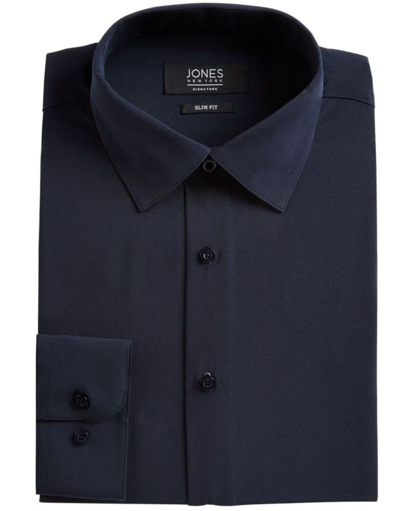 Mens Slim-Fit Stretch Cooling Tech Dress Shirt